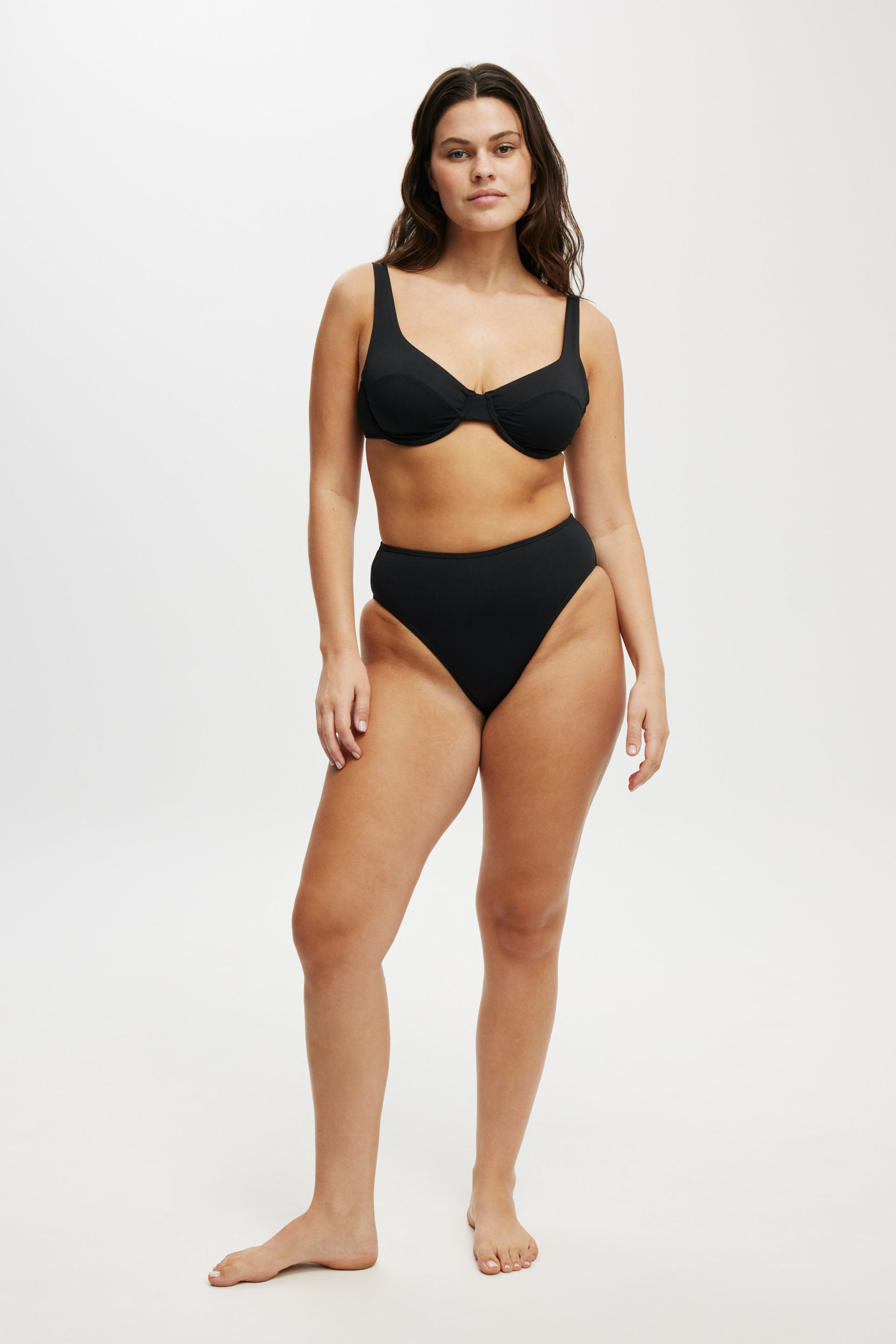 Highwaisted Cheeky Bikini Bottom black