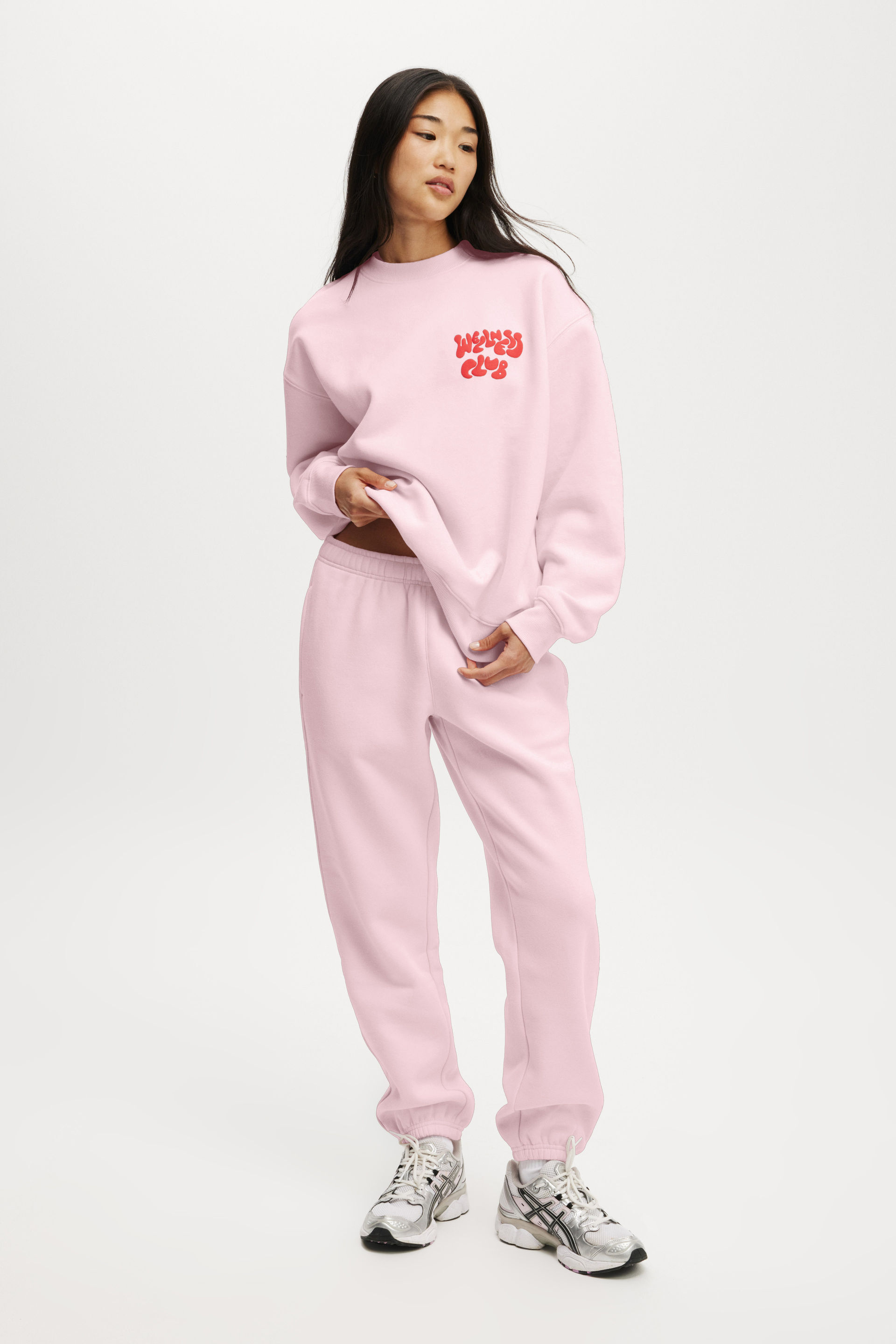 Plush Essential Gym Sweatpant cherry dream/coconut milk