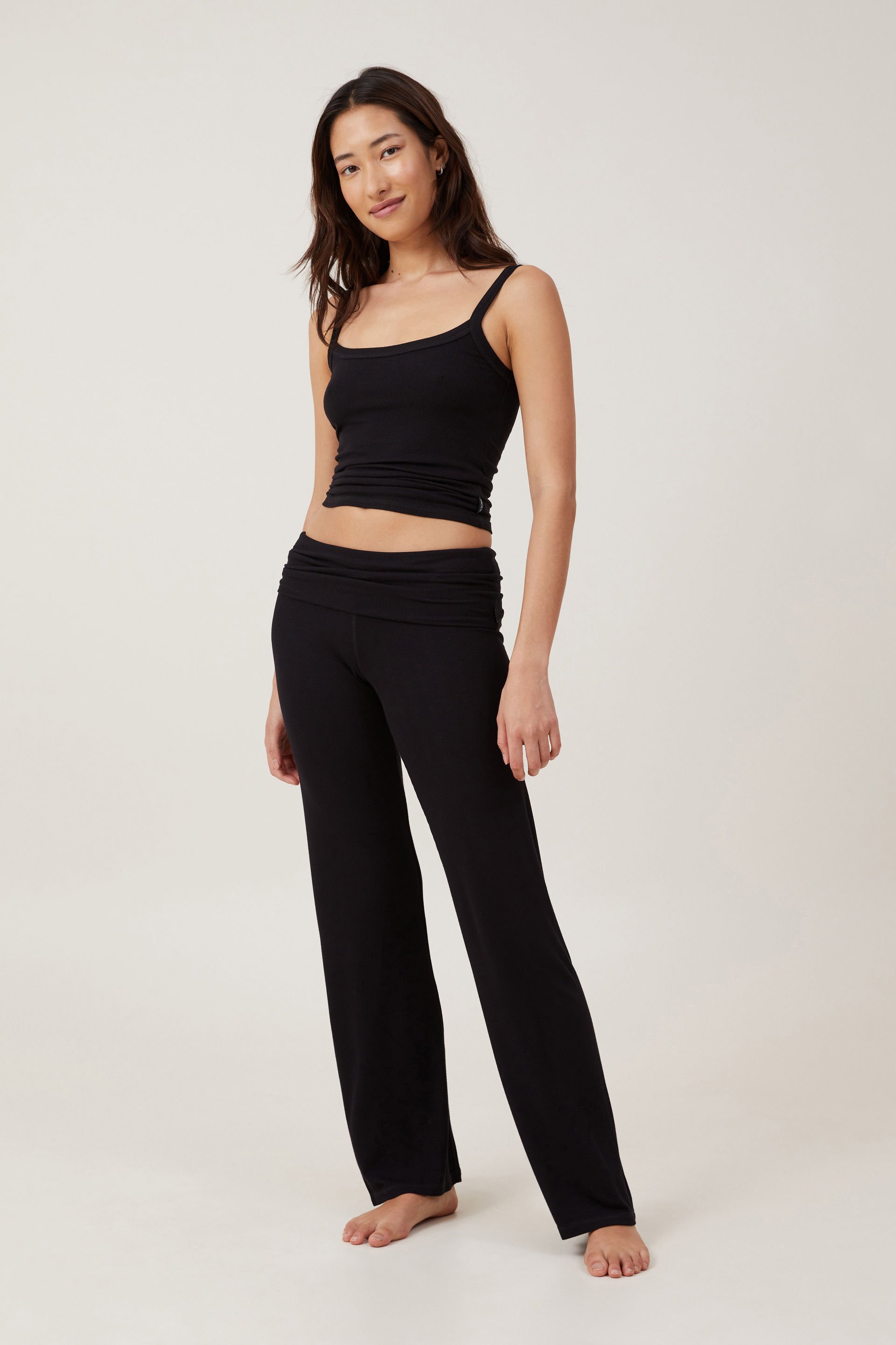 Sleep Recovery Roll Waist Pant true black