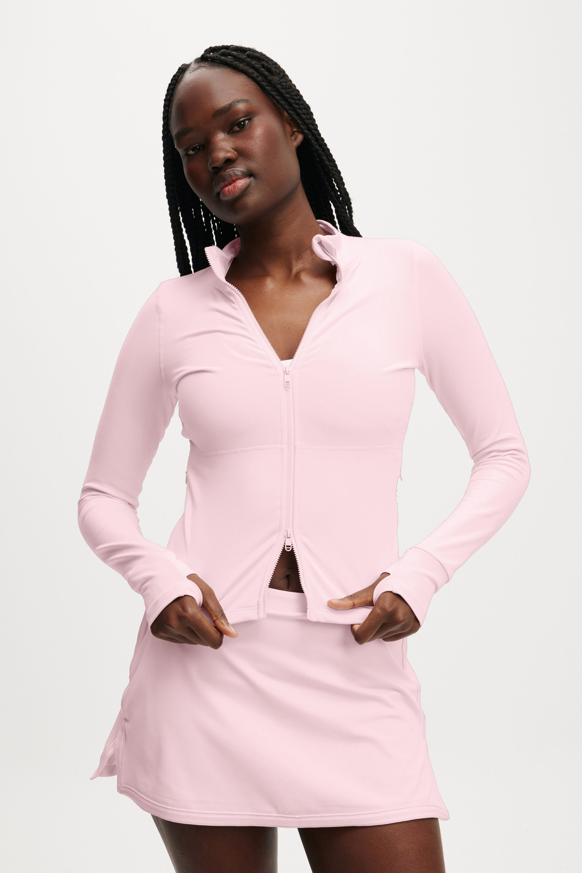 Active Core Zip Through Long Sleeve cherry dream