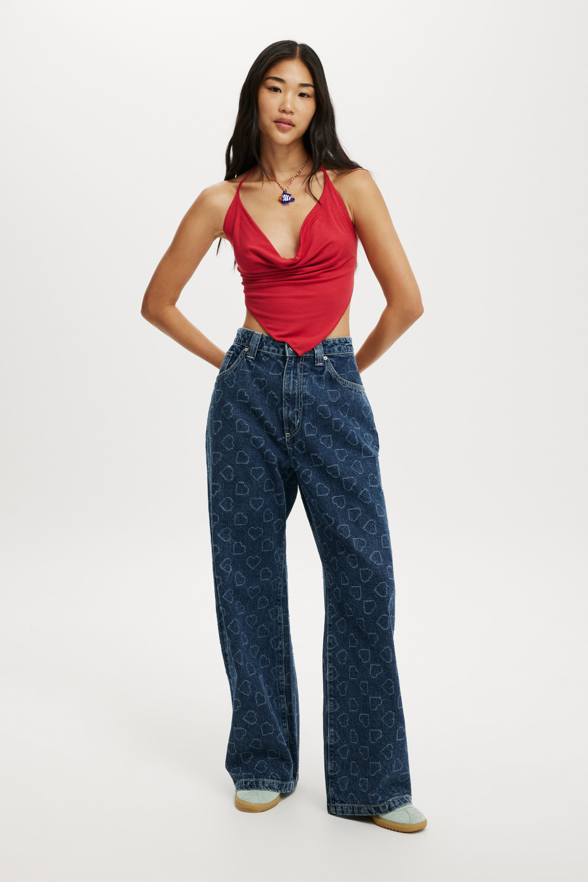 Low Super Baggy Jean atlantic blue/heart