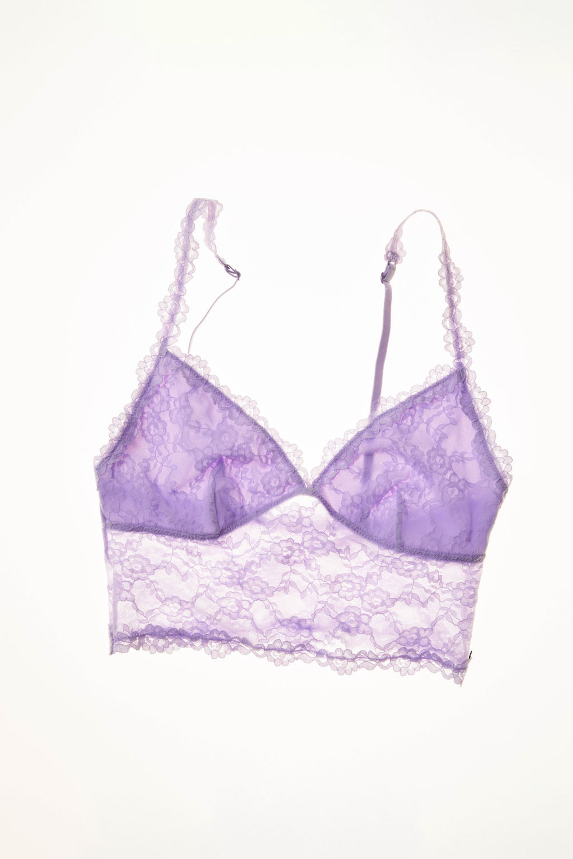 Stretch Lace Longline Bralette lilac breeze