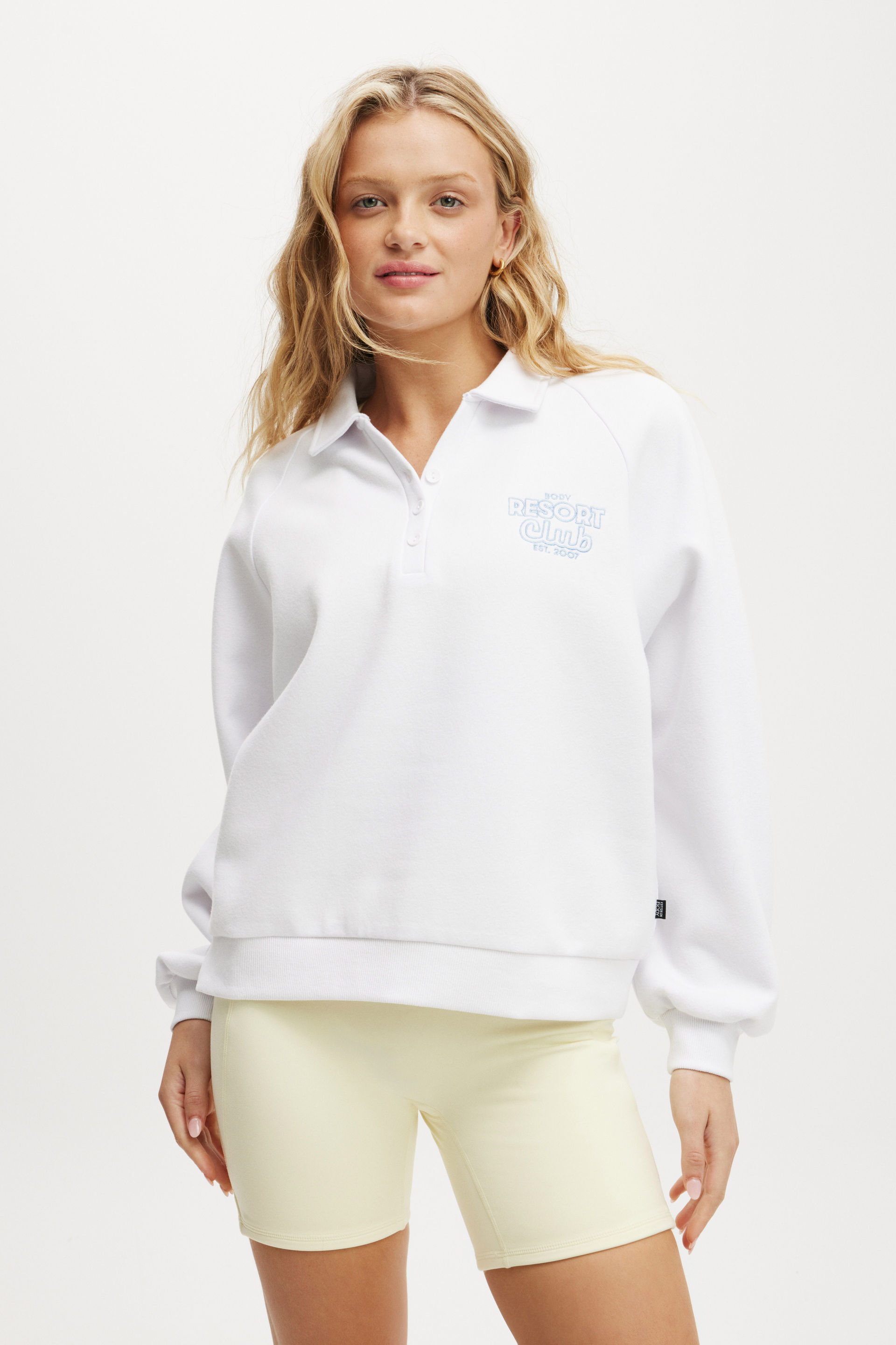 Plush Graphic Polo white/resort club