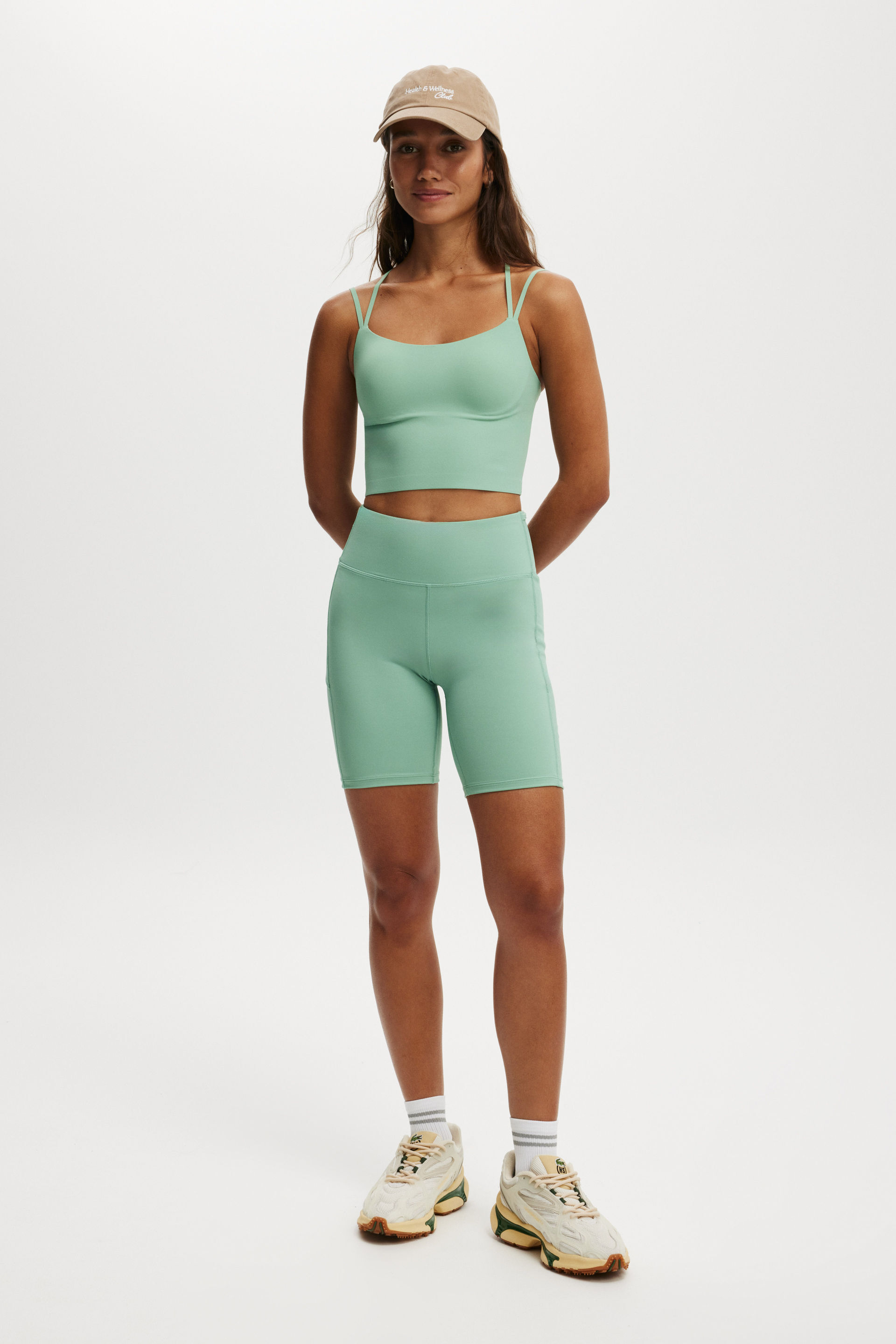 Ultra Luxe Mesh Pocket Bike Short malachite green
