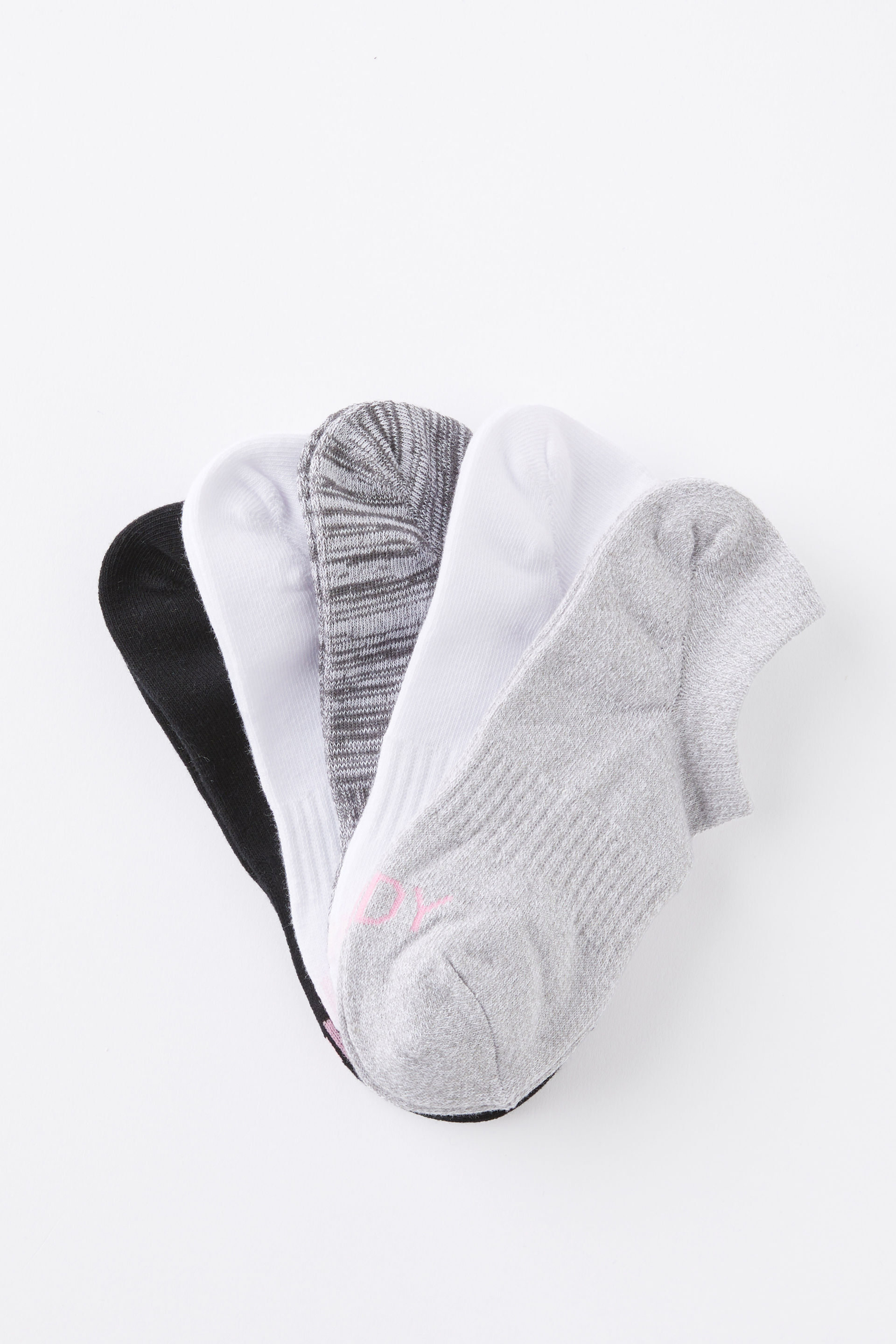 Body Low Cut Sneaker Socks 5Pk grey scale