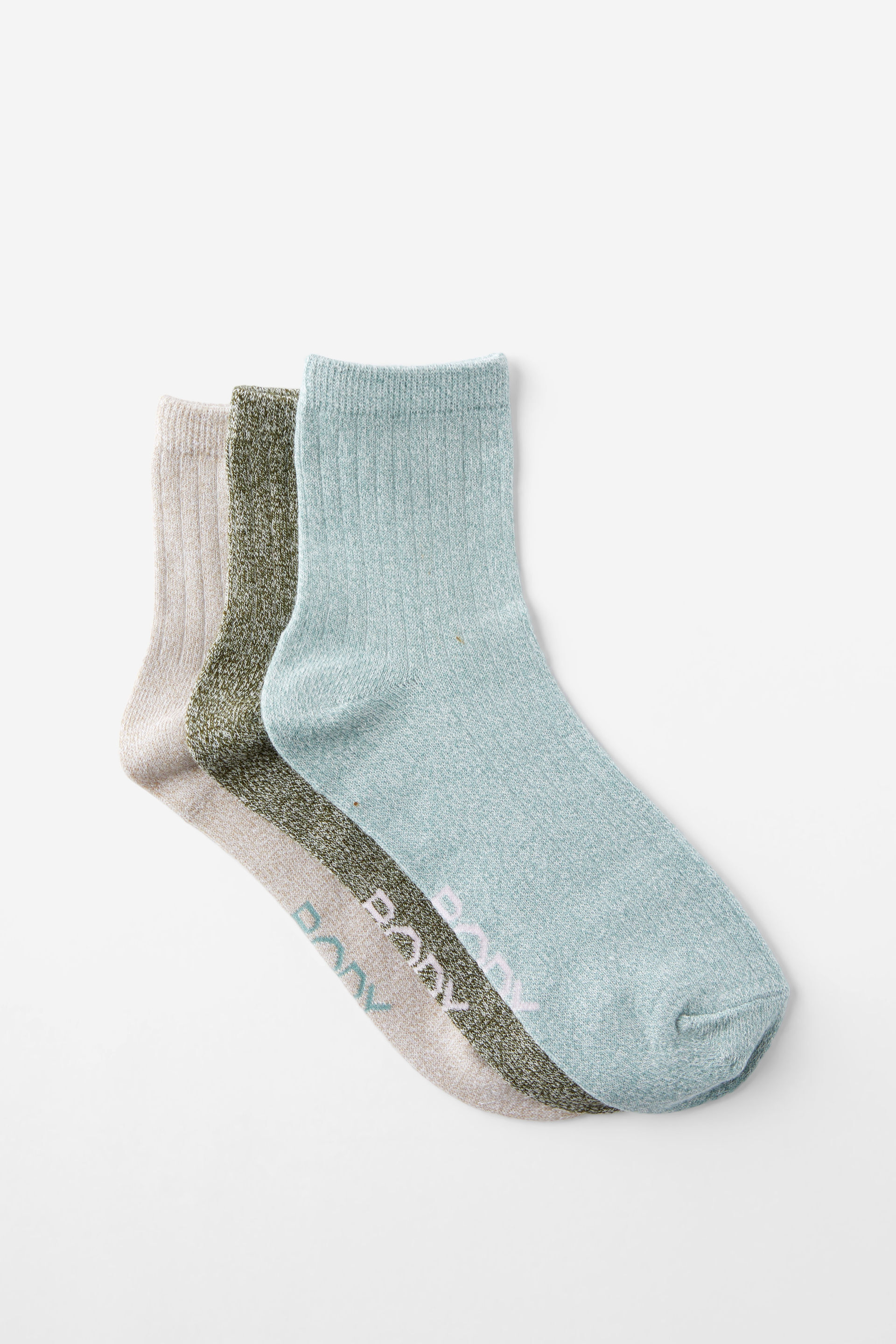 Body Mid Crew Socks 3Pk iceberg green multi