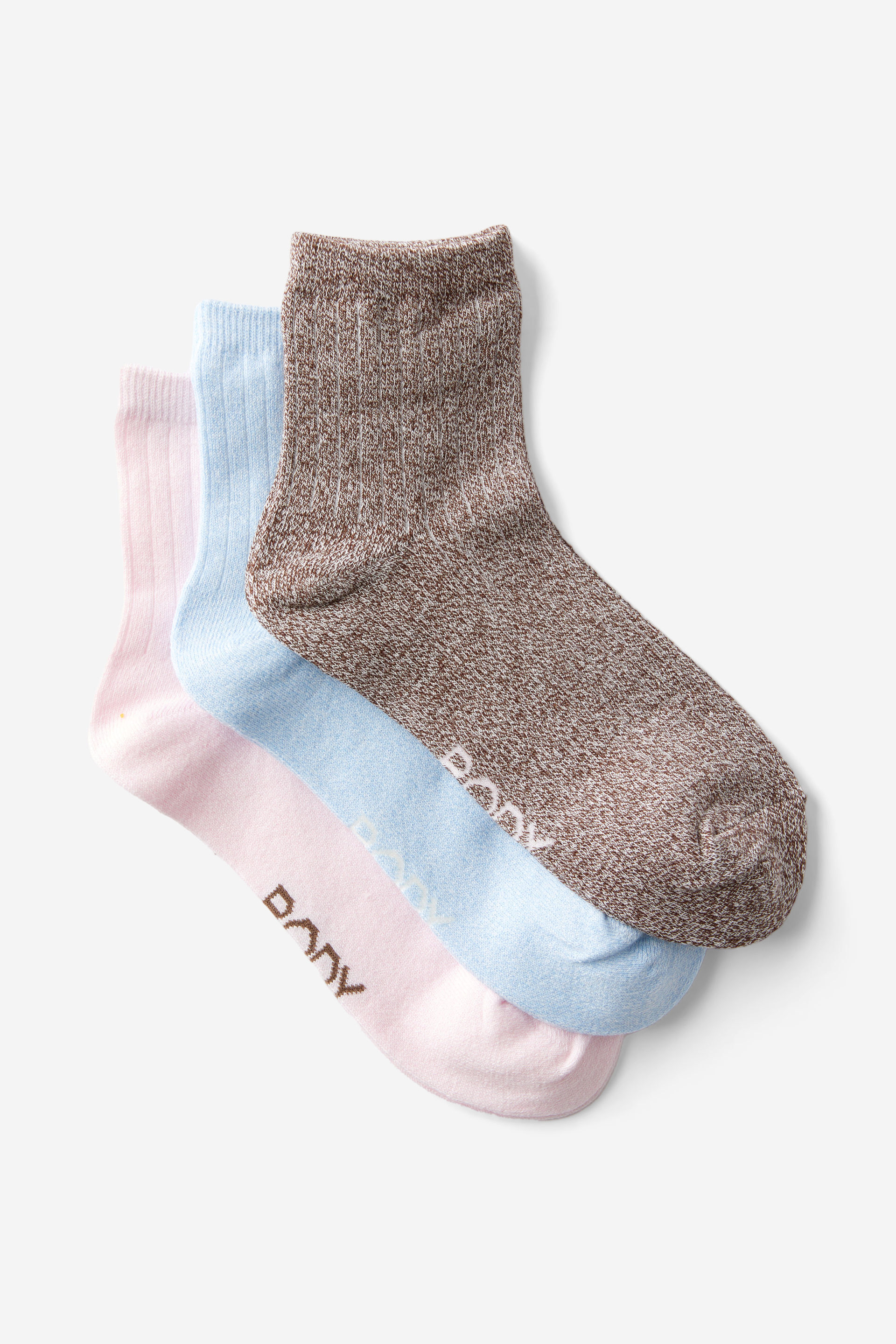 Body Mid Crew Socks 3Pk french roast marle multi