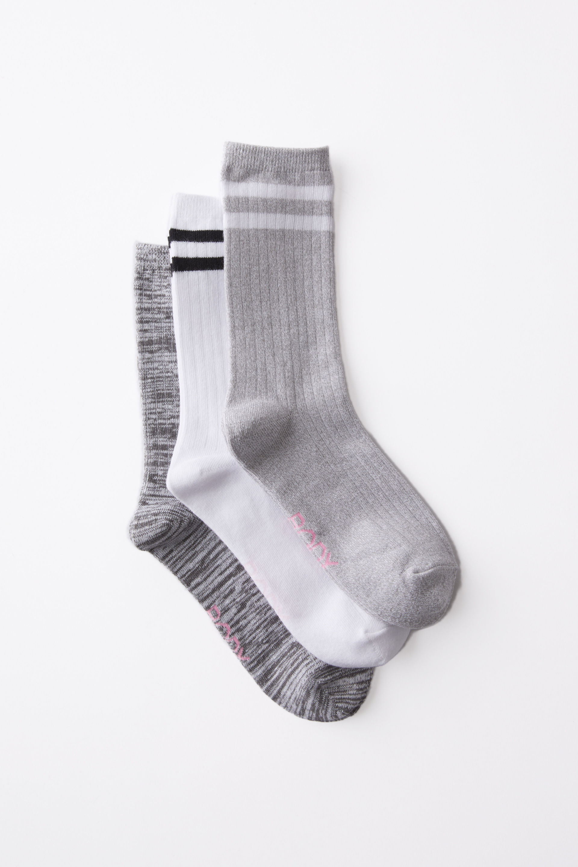 Body Crew Socks 3Pk greyscale