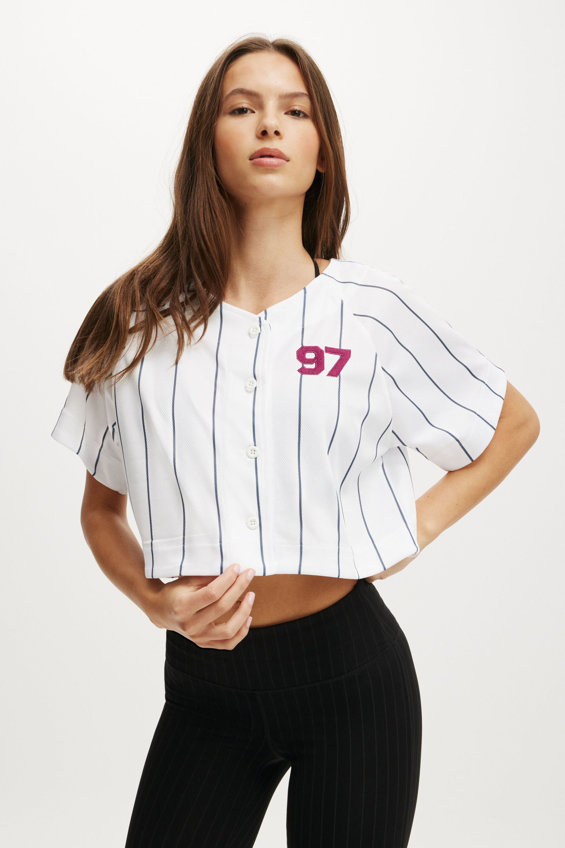 Active Mesh Raglan Graphic Tee folkstone grey stripe/grape juice