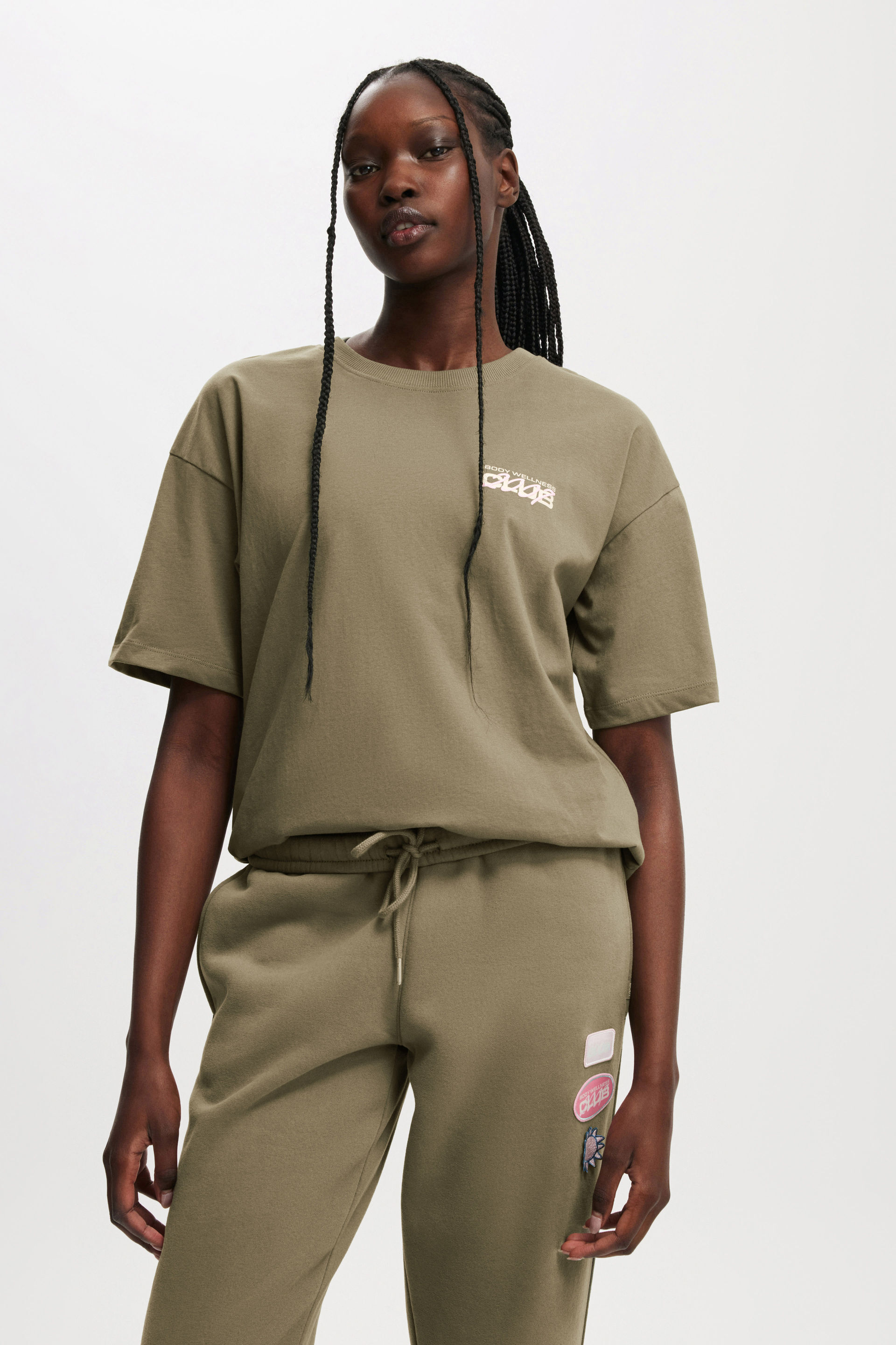 Active Graphic Tee jungle green/bwc interlaced