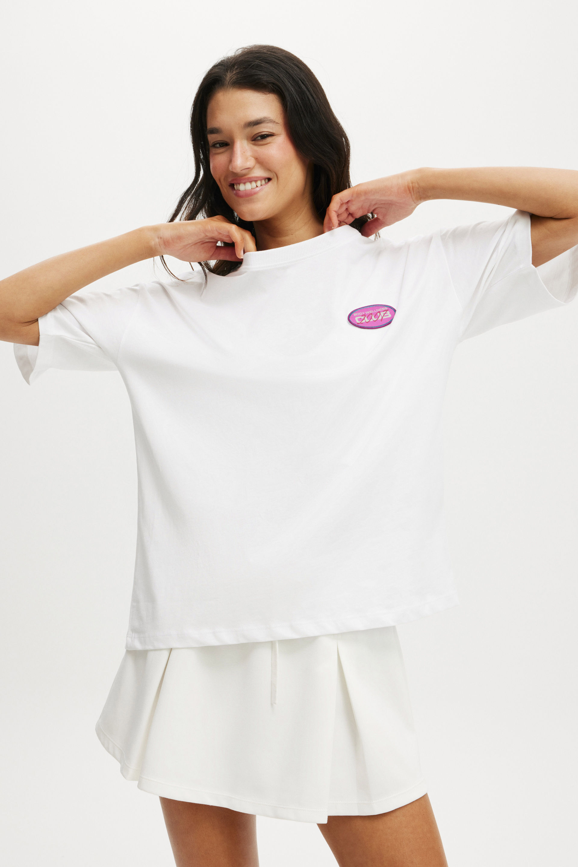 Active Graphic Tee white/bwc interlaced