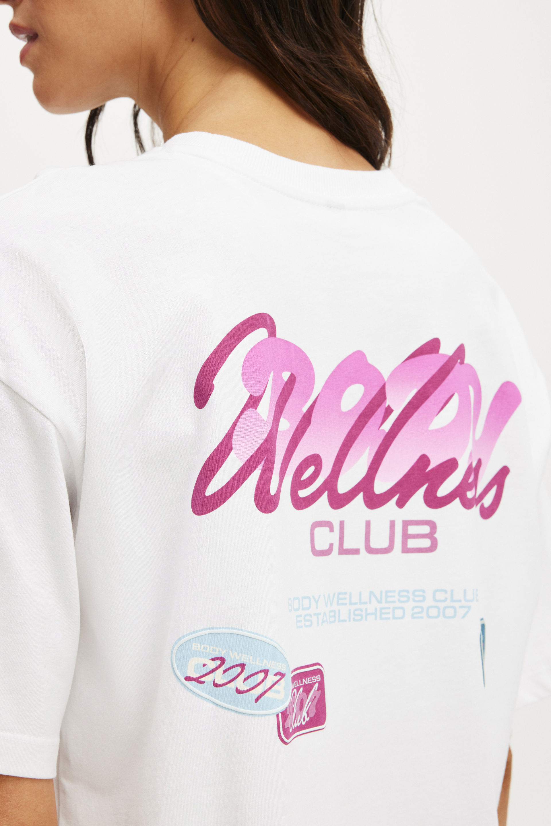 Active Graphic Tee white/bwc interlaced