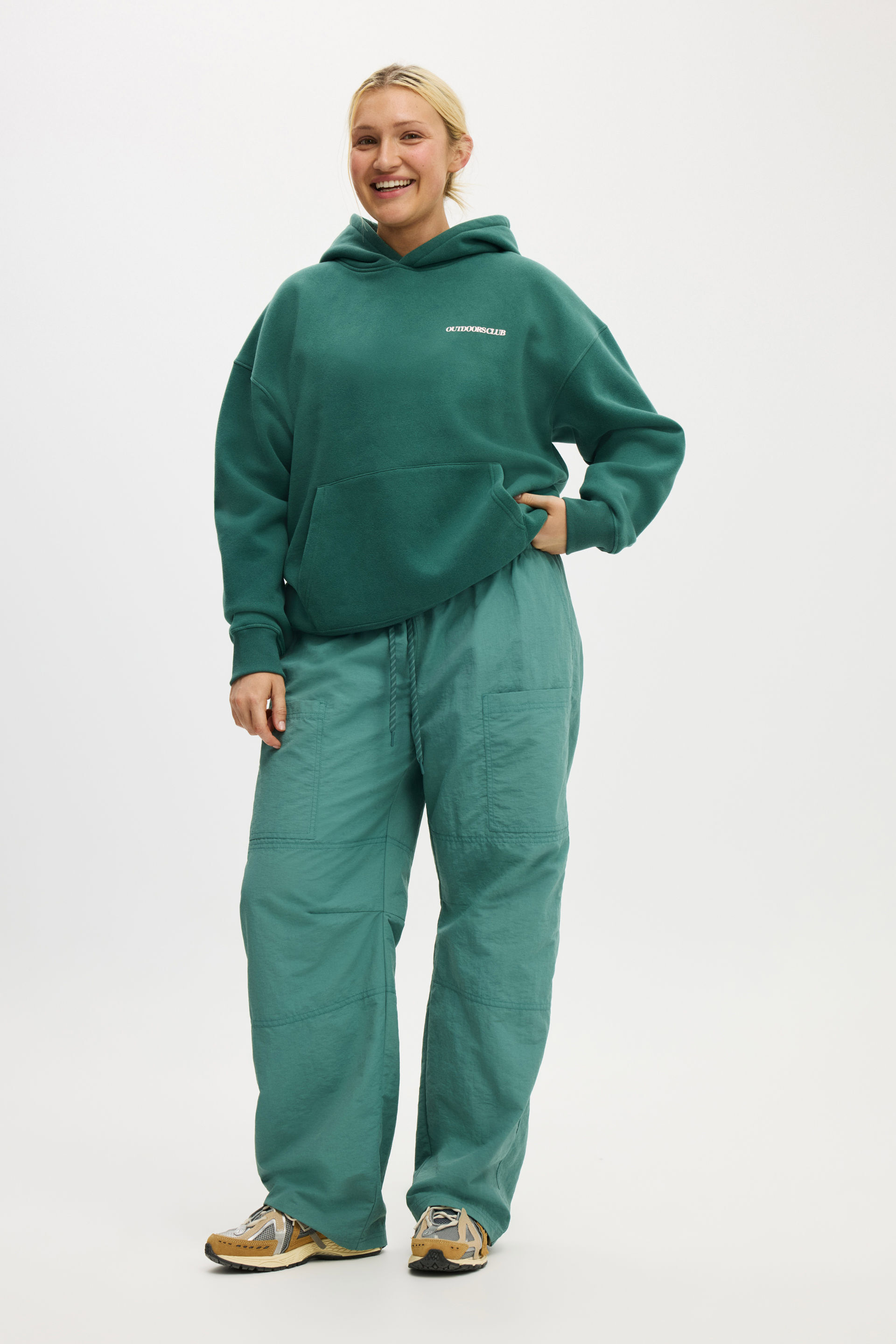 Barrel Leg Woven Pant sagebrush