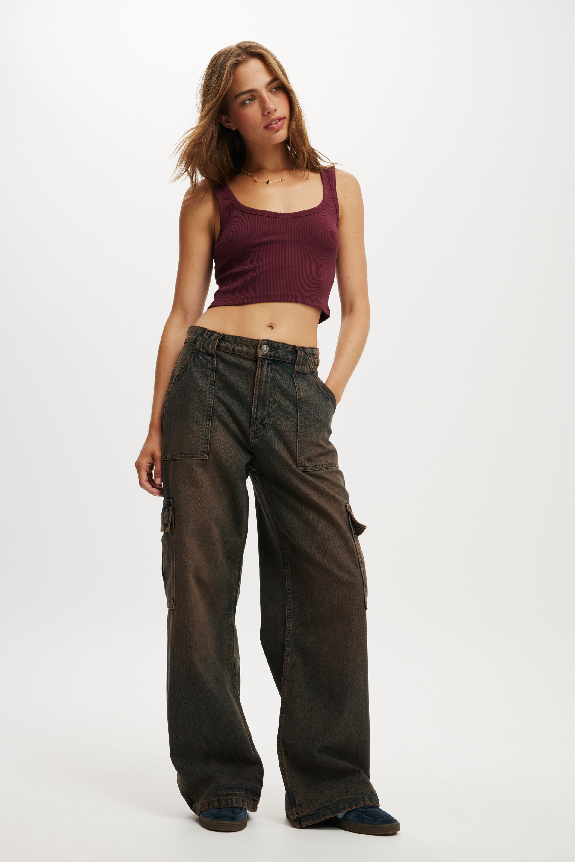 Relaxed Cargo Jean mocha