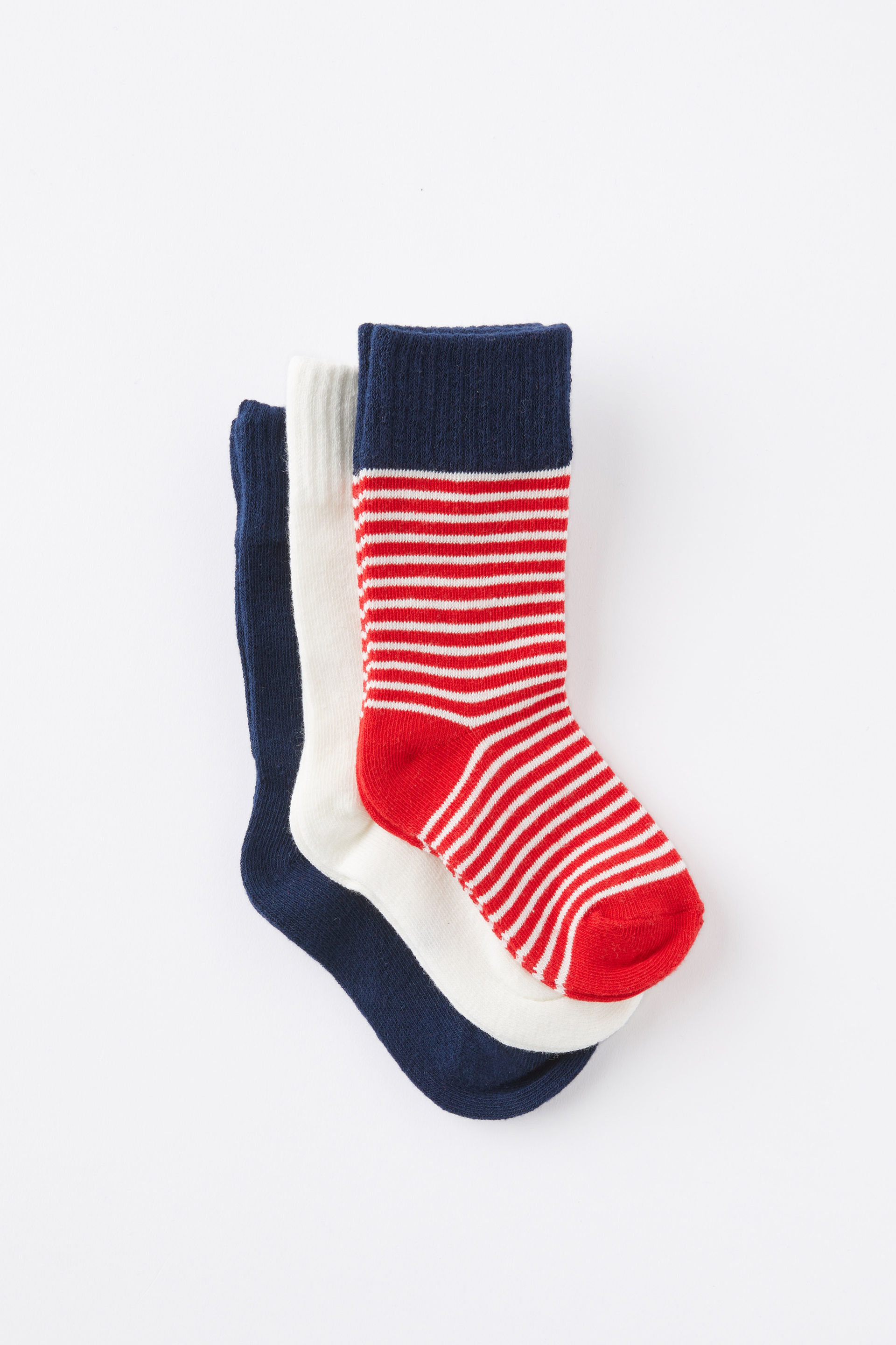 Kids 3Pk Crew Socks varsity red/harbour blue/vanilla