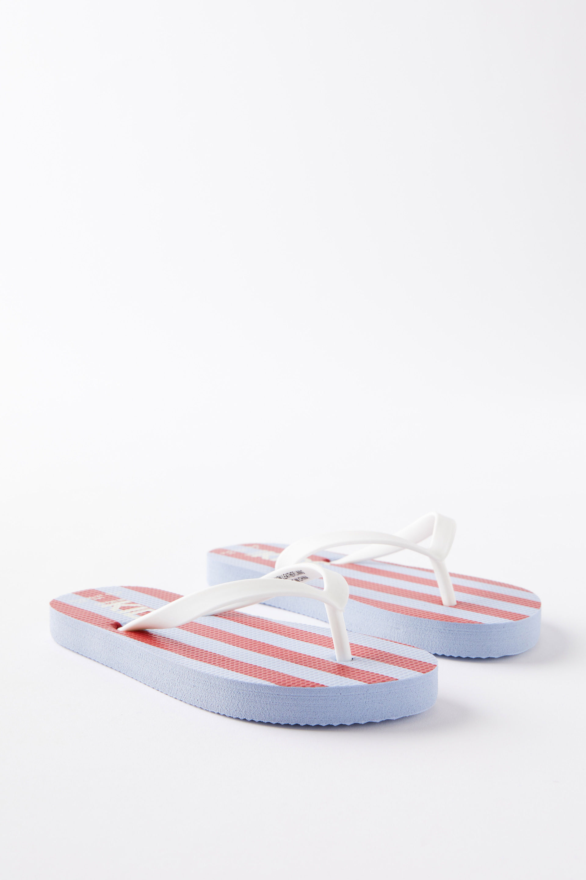 Printed Flip Flop dawn blue/varisty red block stripe
