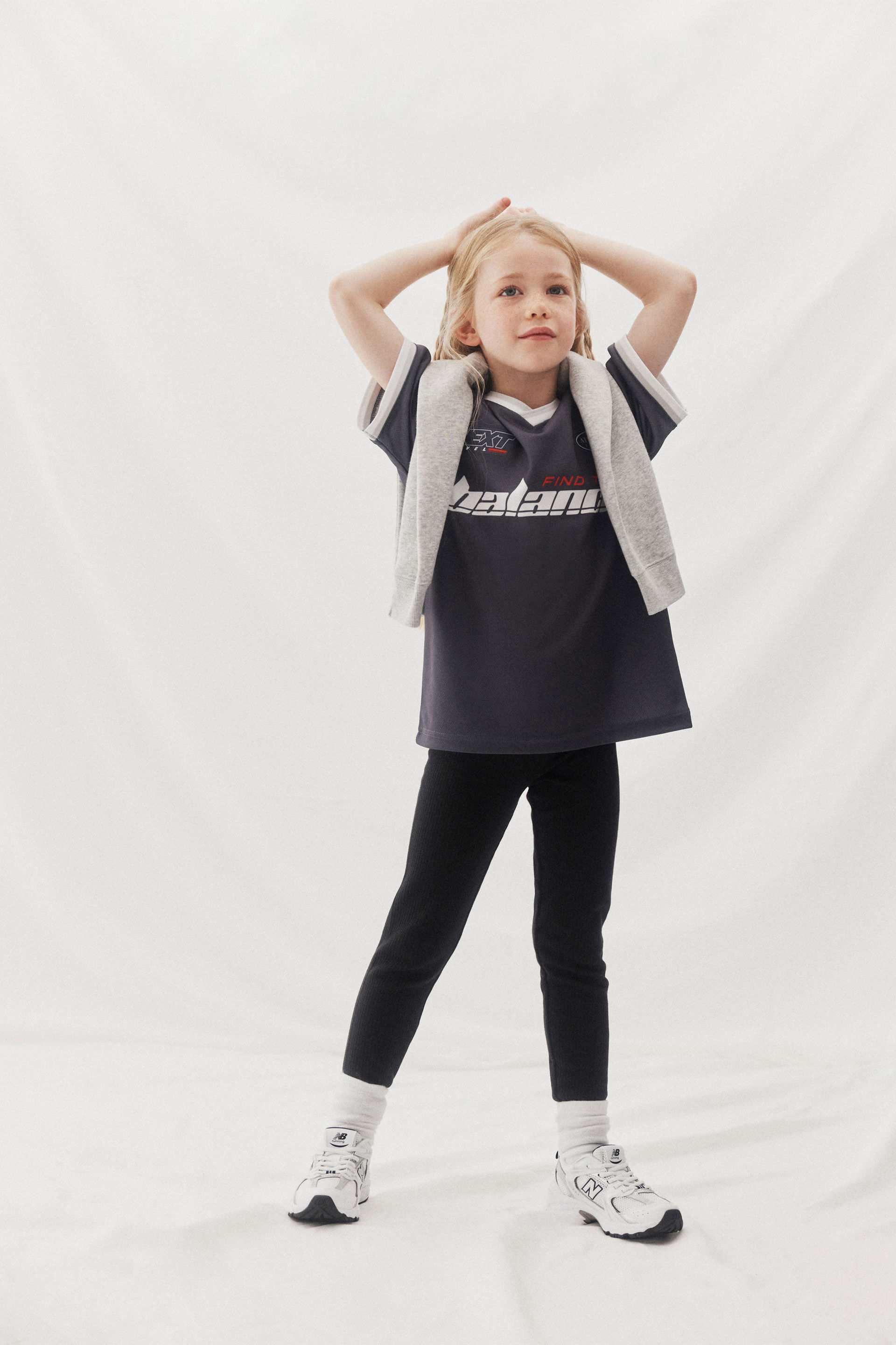Fleece Legging black rib