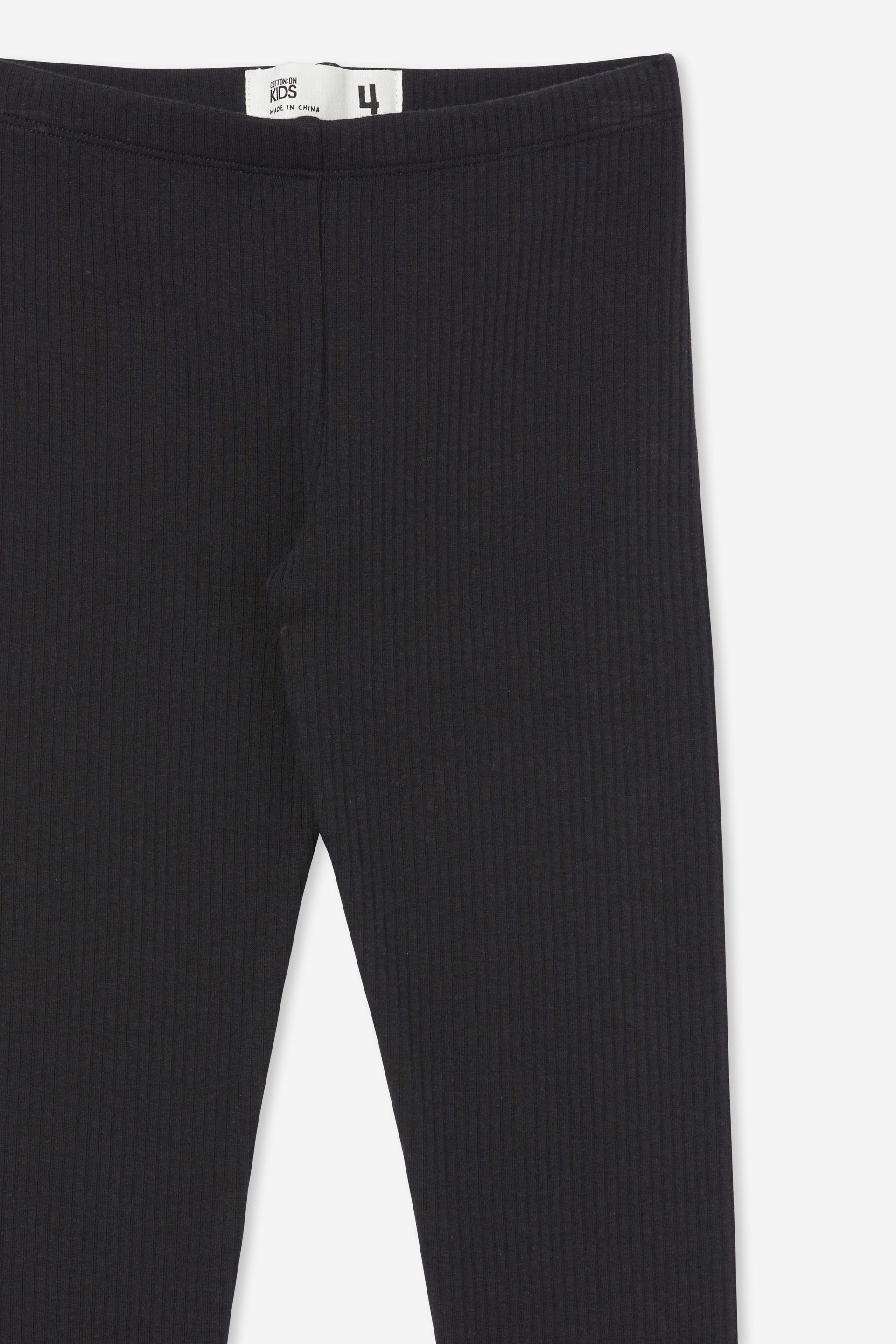 Fleece Legging black rib