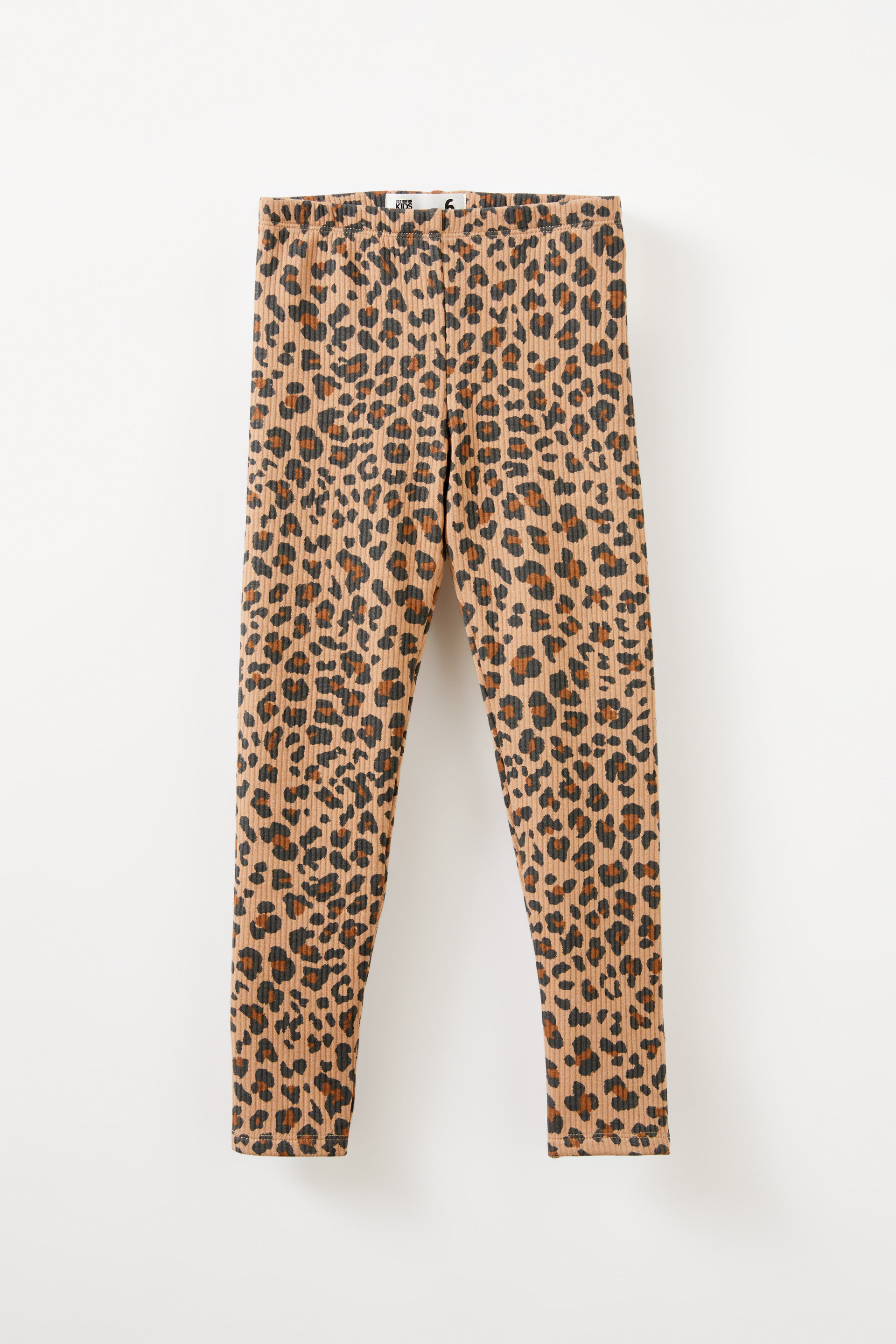 Fleece Legging taupy brown/leopard