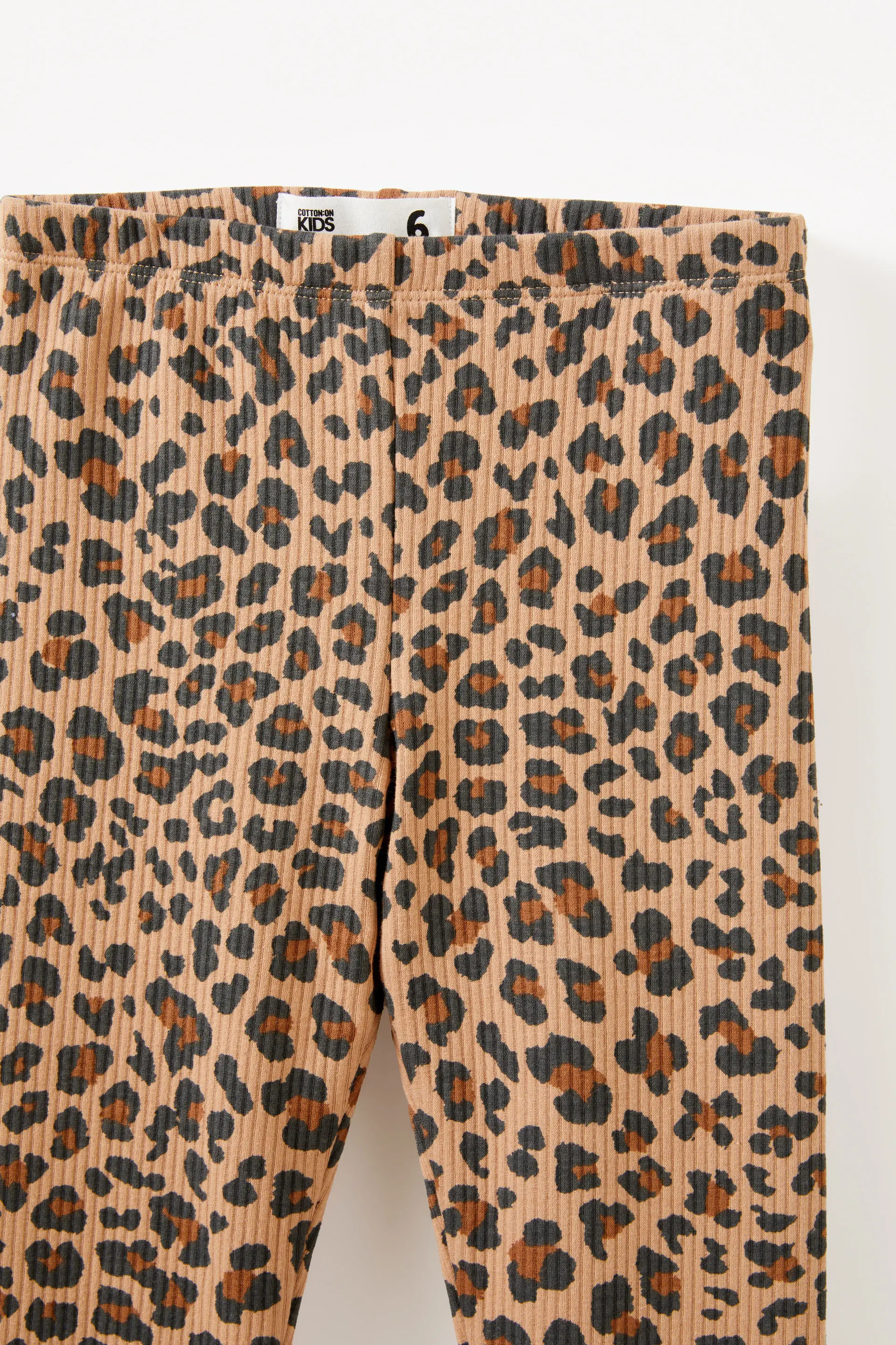 Fleece Legging taupy brown/leopard