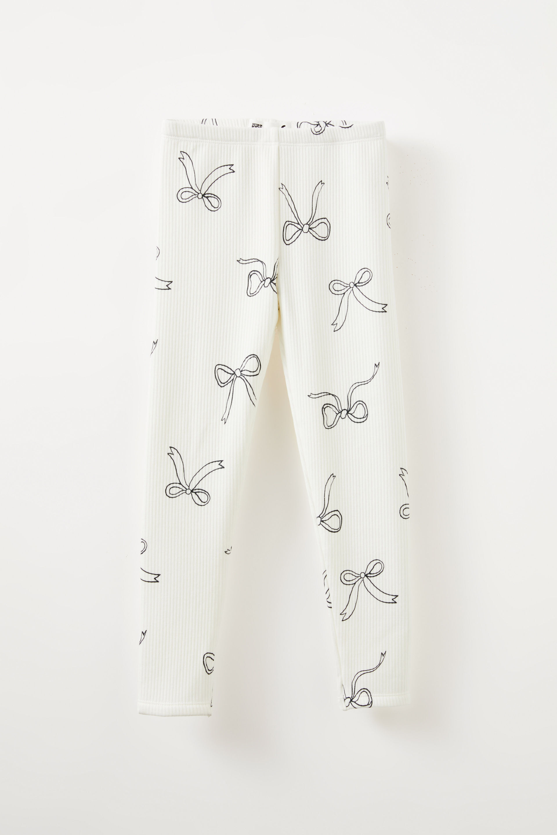 Fleece Legging vanilla/bows
