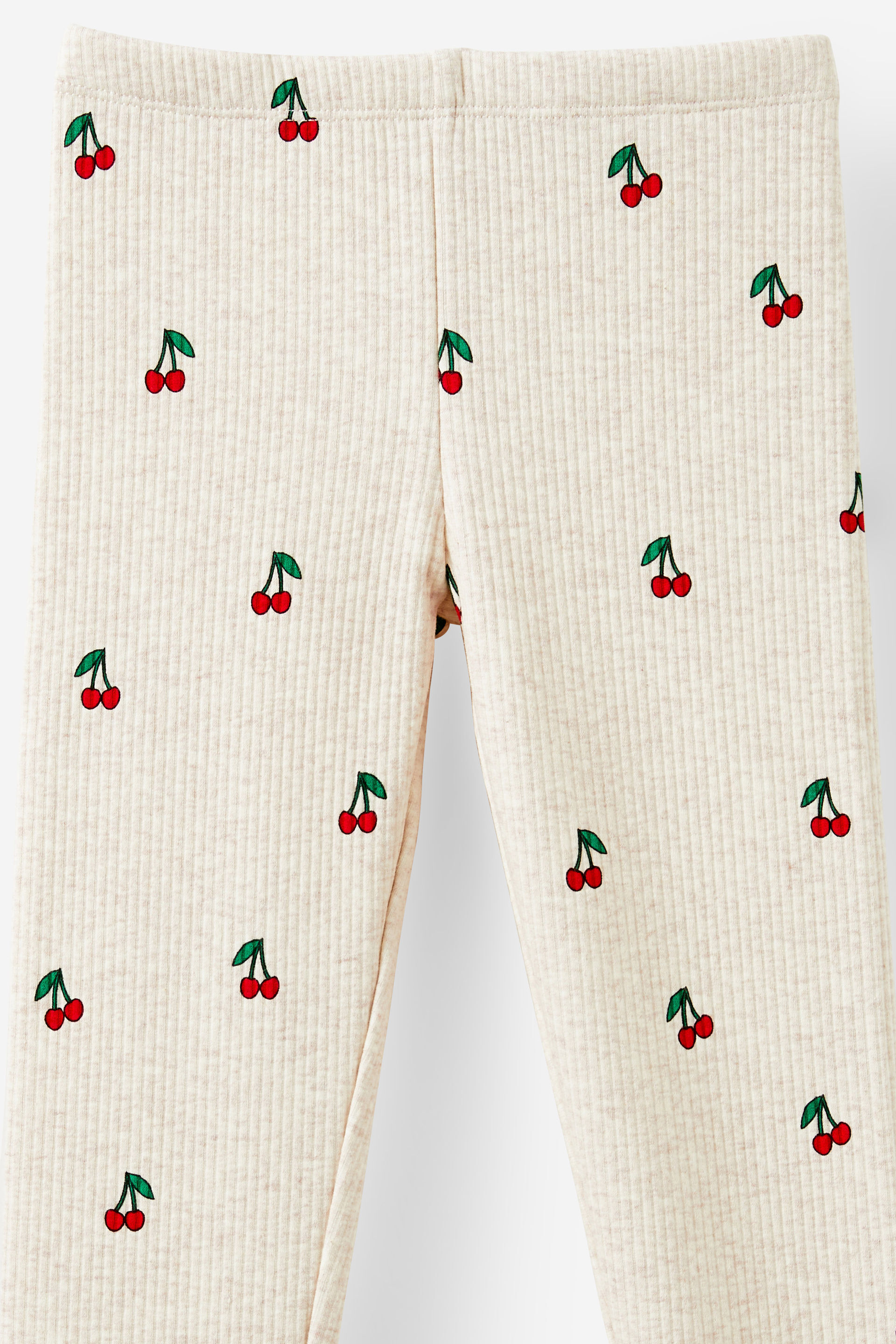 Fleece Legging oatmeal marle/cherries
