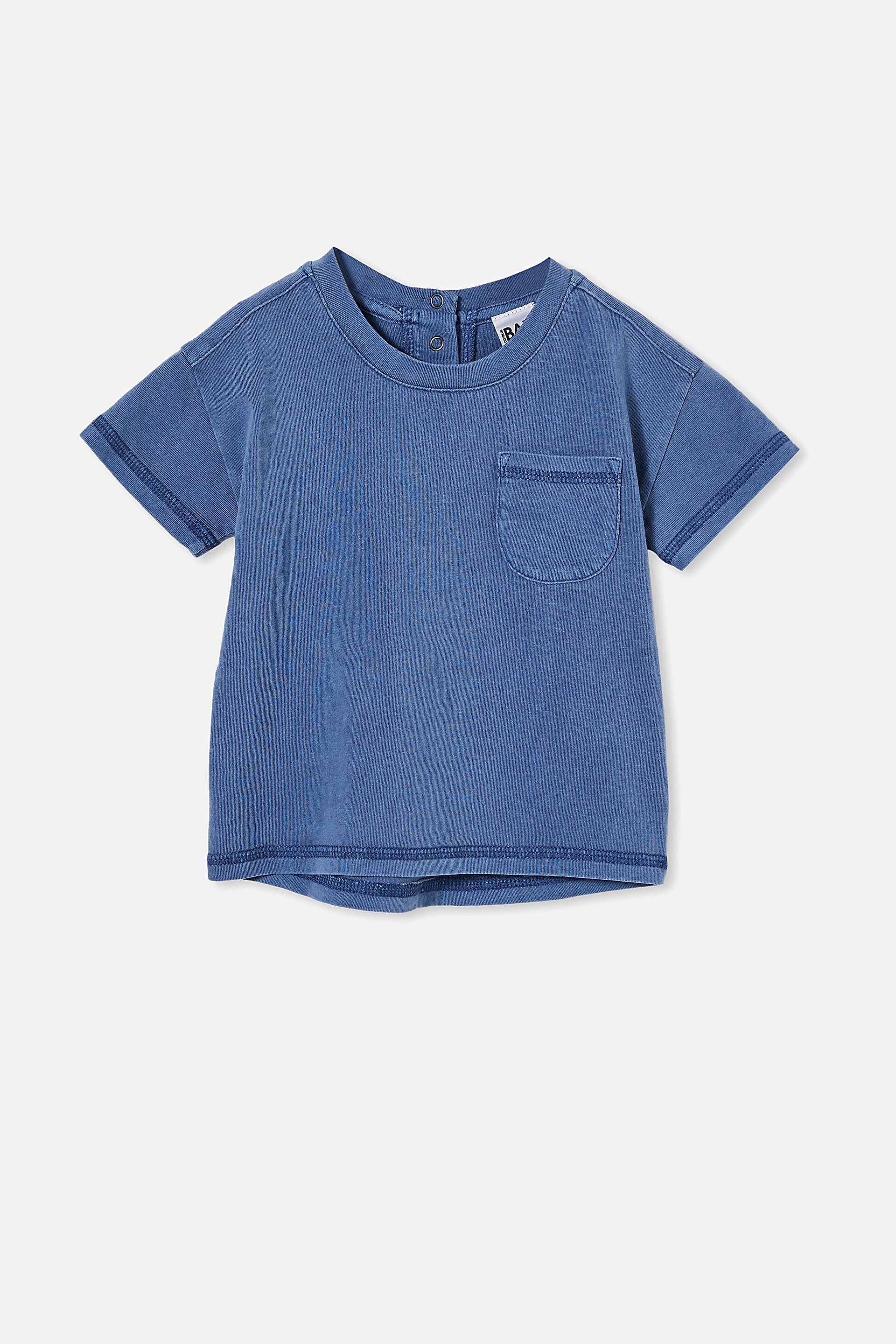Alfie Drop Shoulder Tee petty blue wash