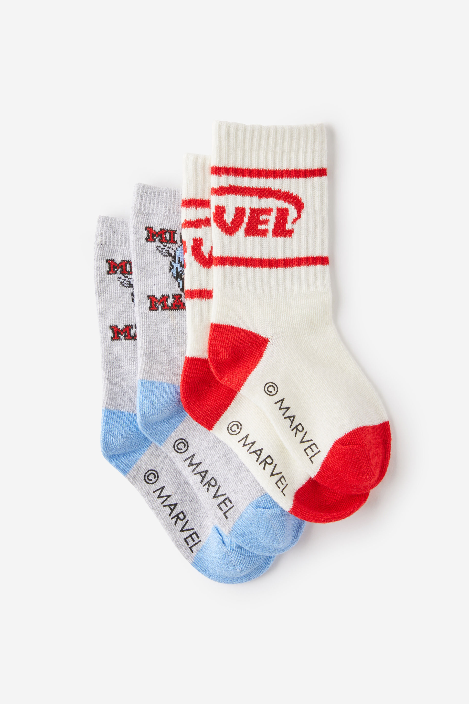 Captain America 2Pk Crew Sock lcn mar cloud marle/captain america