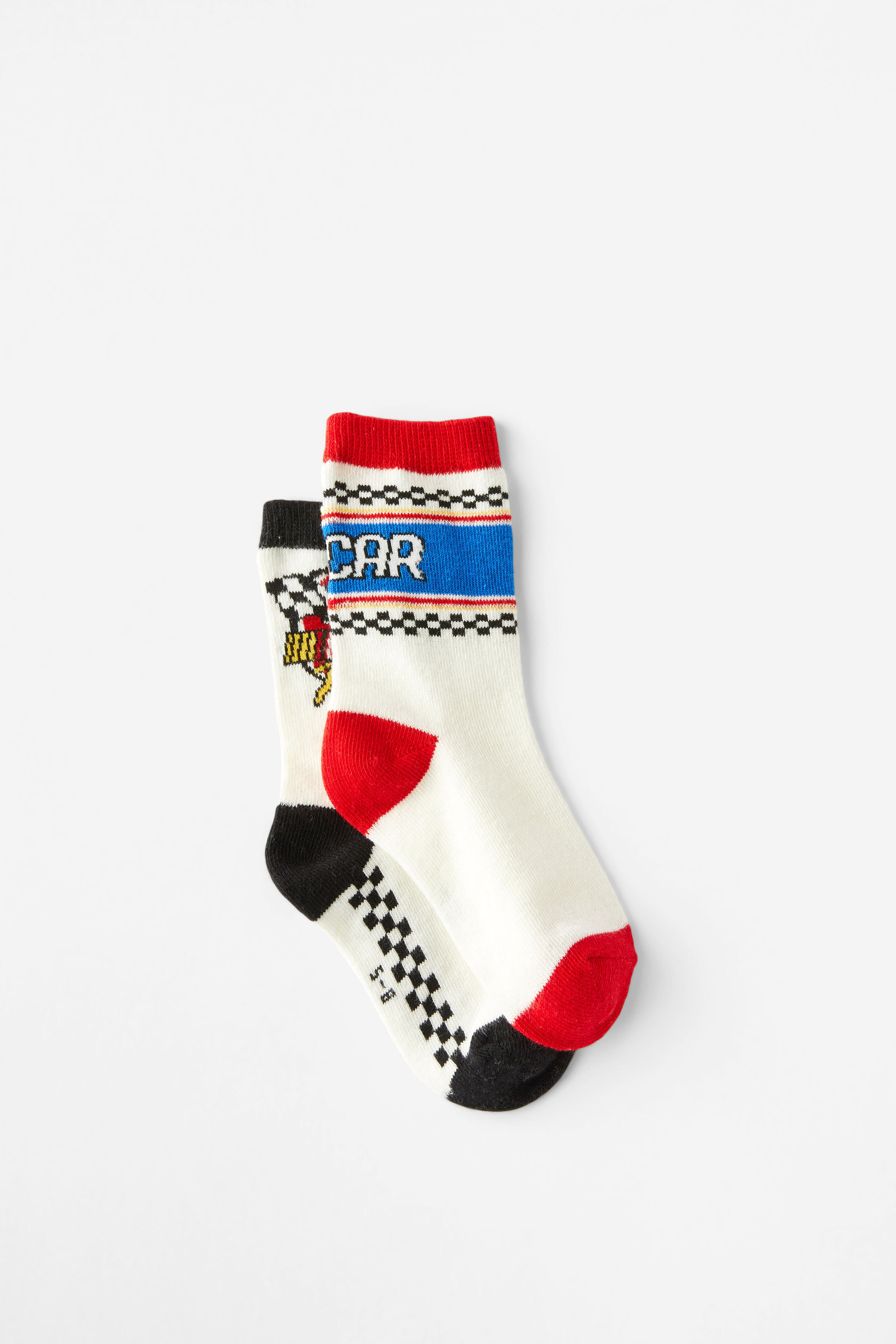NASCAR 2Pk Crew Sock lcn nas vanilla/nascar