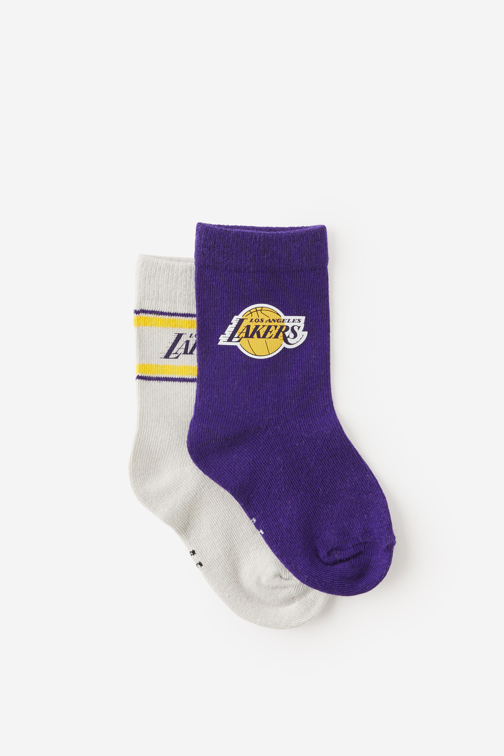 LA Lakers 2Pk Crew Sock lcn nba winter grey/los angeles lakers