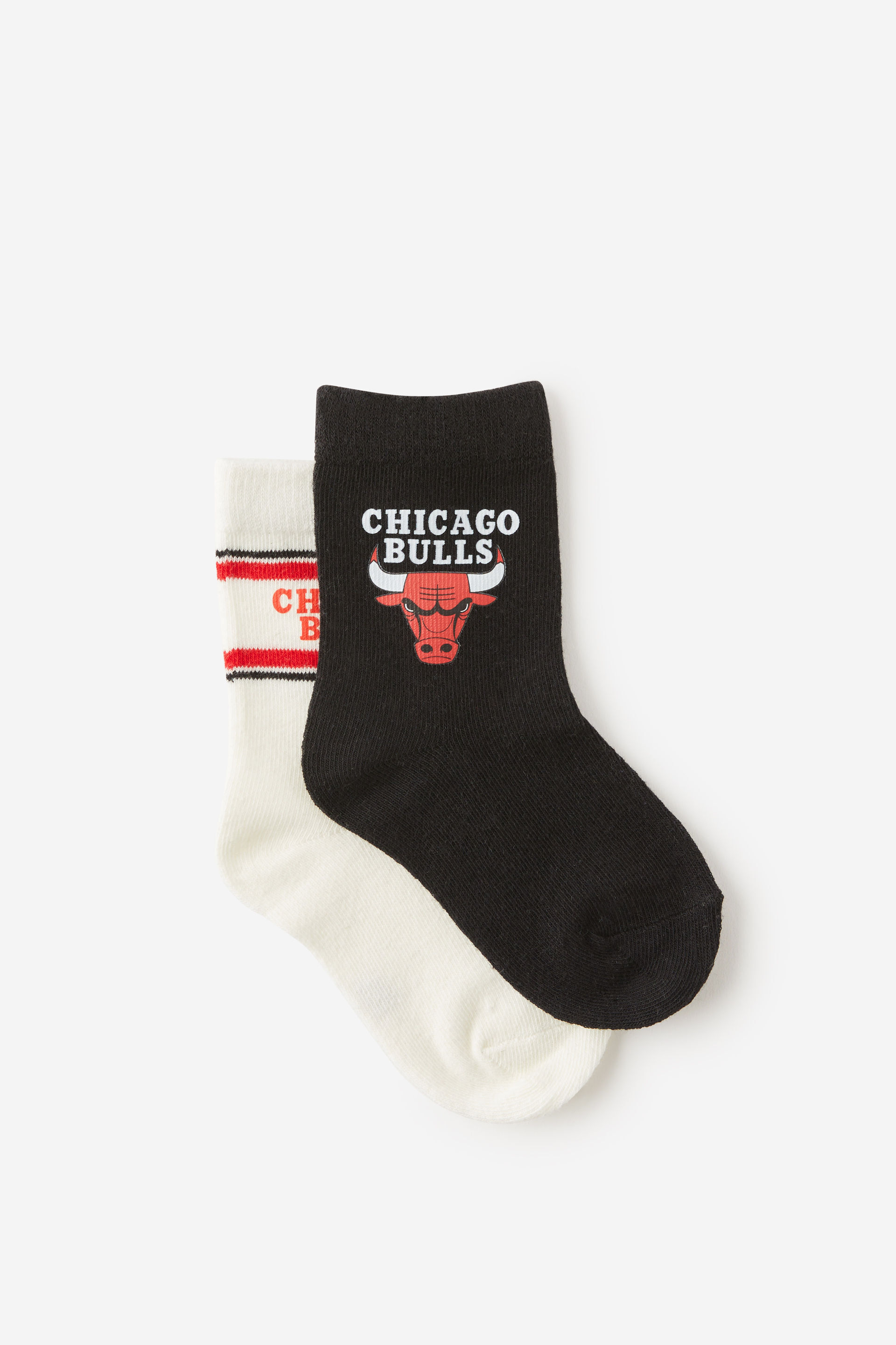 Chicago Bulls 2Pk Crew Sock lcn nba vanilla/chicago bulls