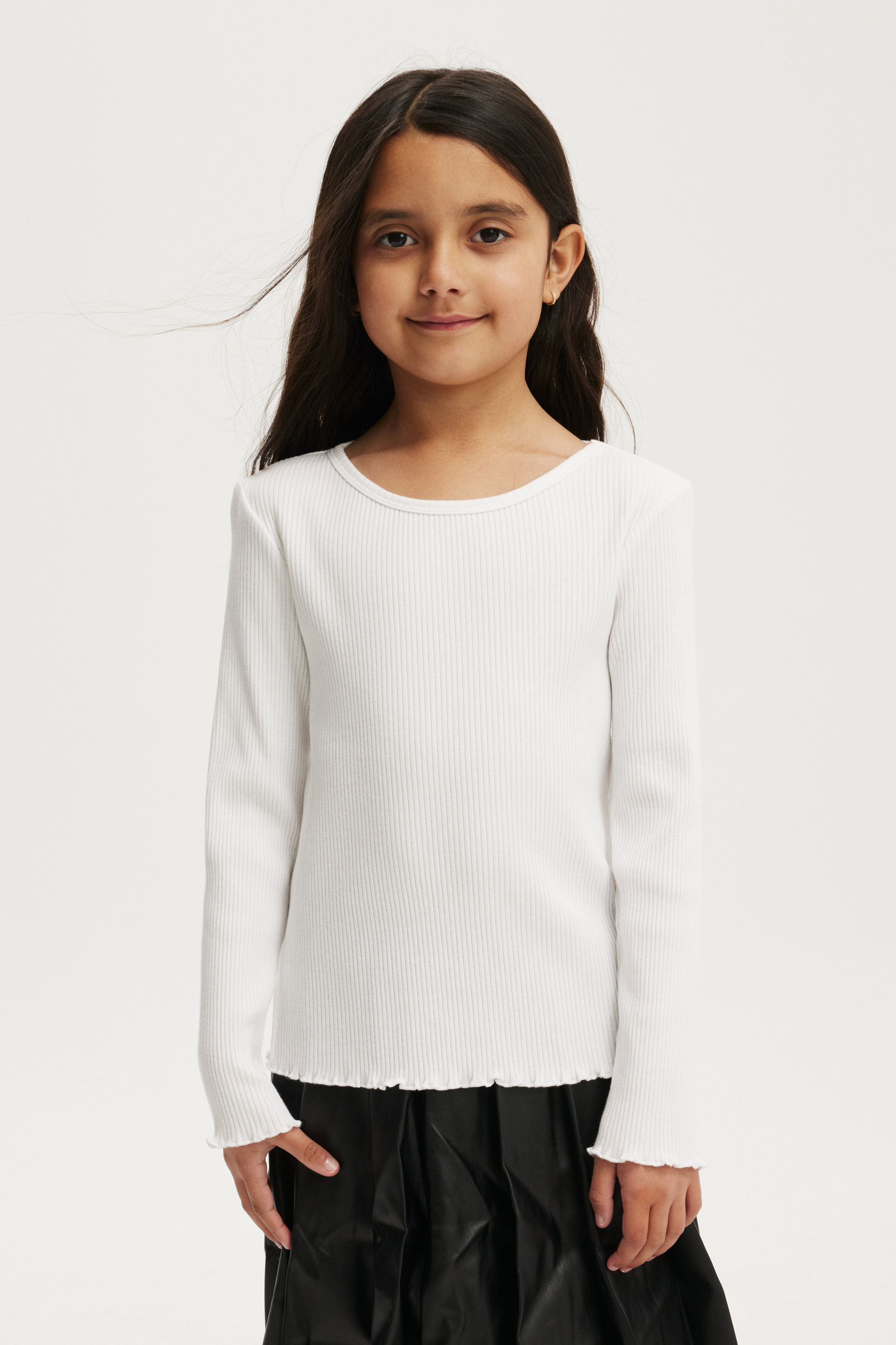 Jade Crew white rib