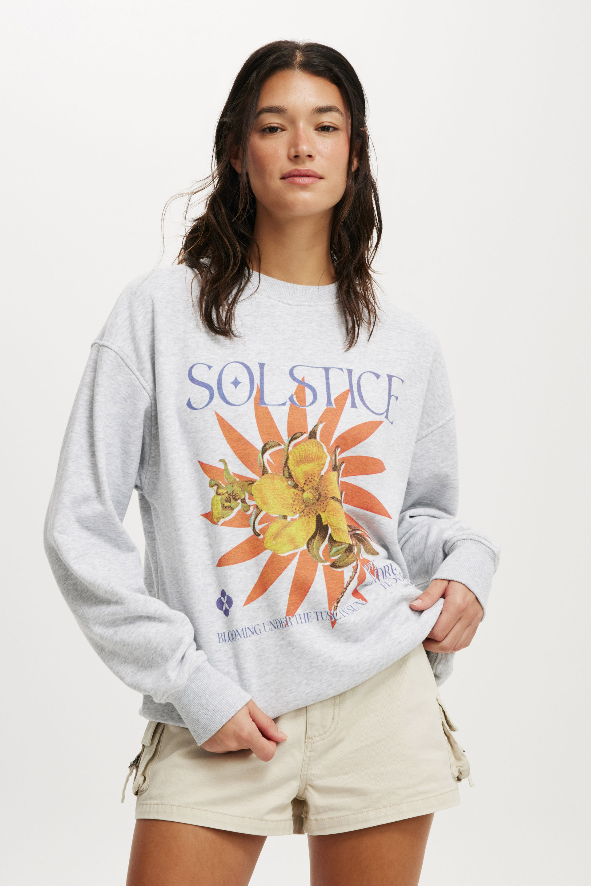 Classic Graphic Crew Sweatshirt solstice/soft grey marle