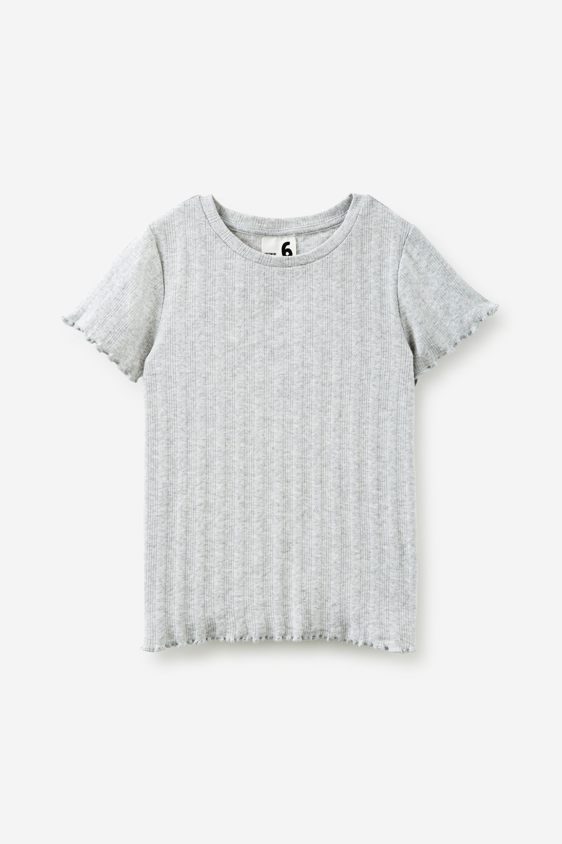 Raya Baby Tee light grey marle