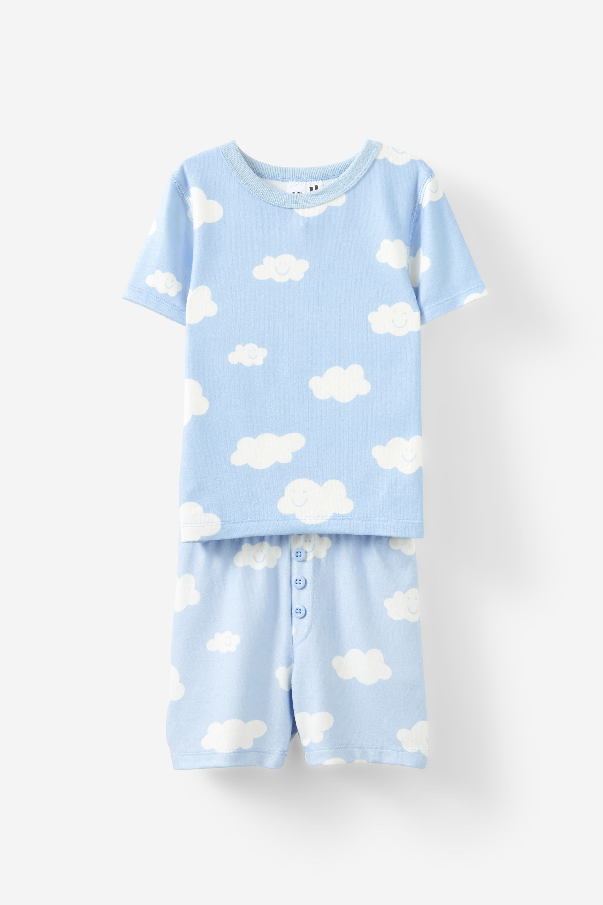 Sawyer Super Soft Short Sleeve Pyjama Set dawn blue/clouds