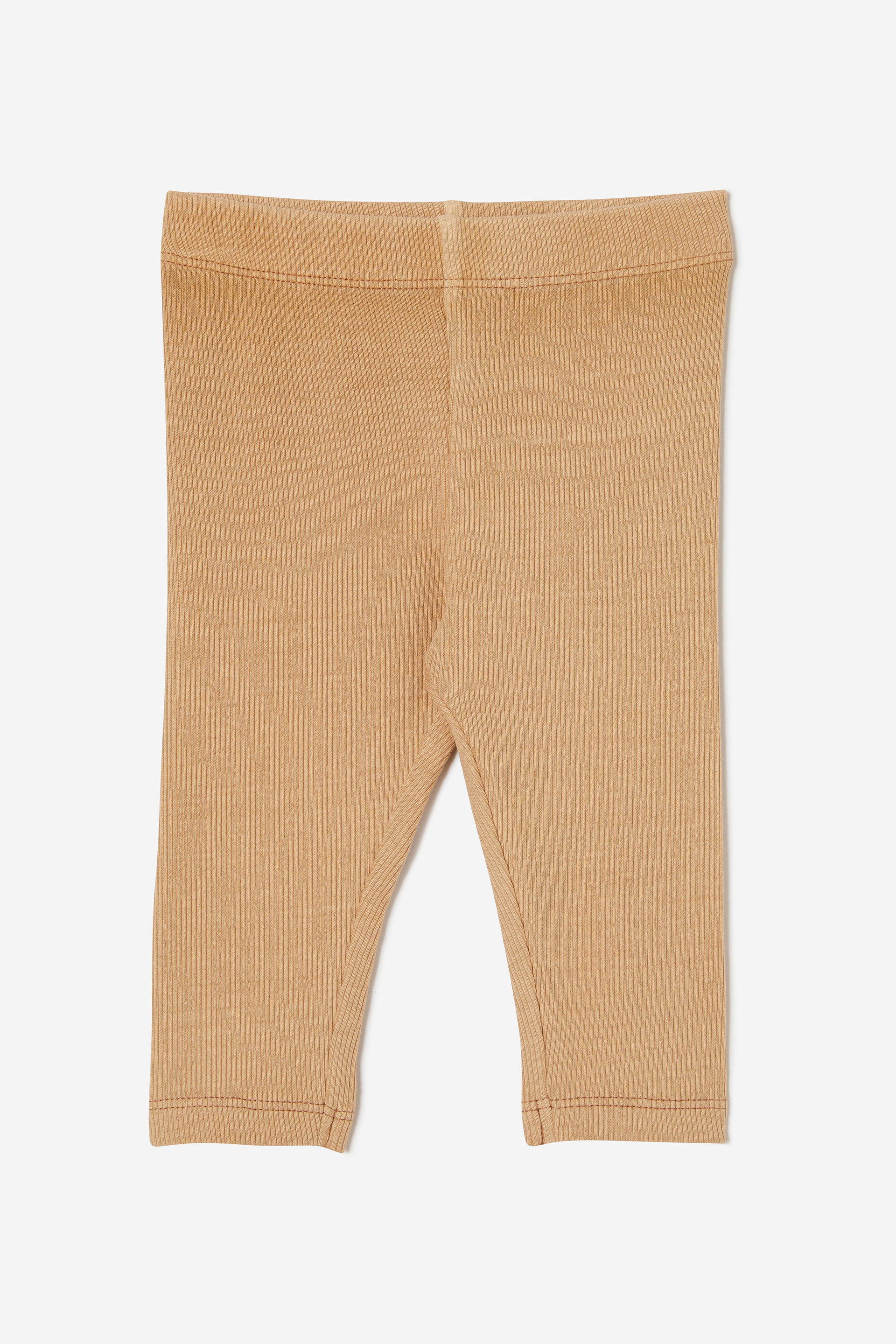 The Row Rib Skinny Legging washed taupy brown