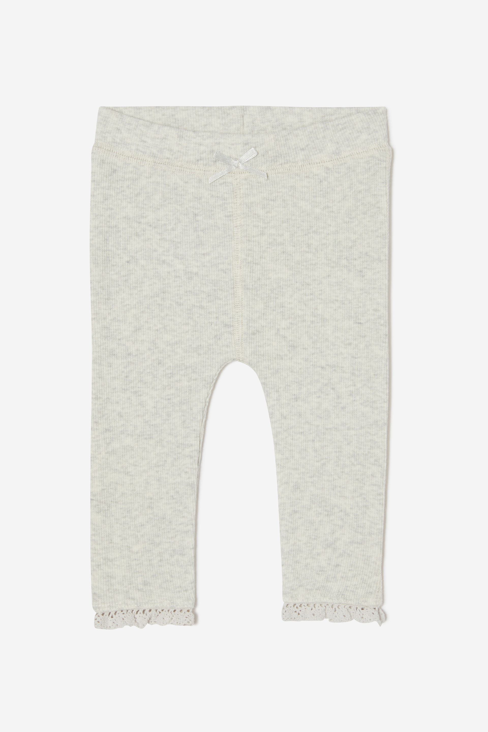 The Row Rib Skinny Legging oatmeal marle crochet