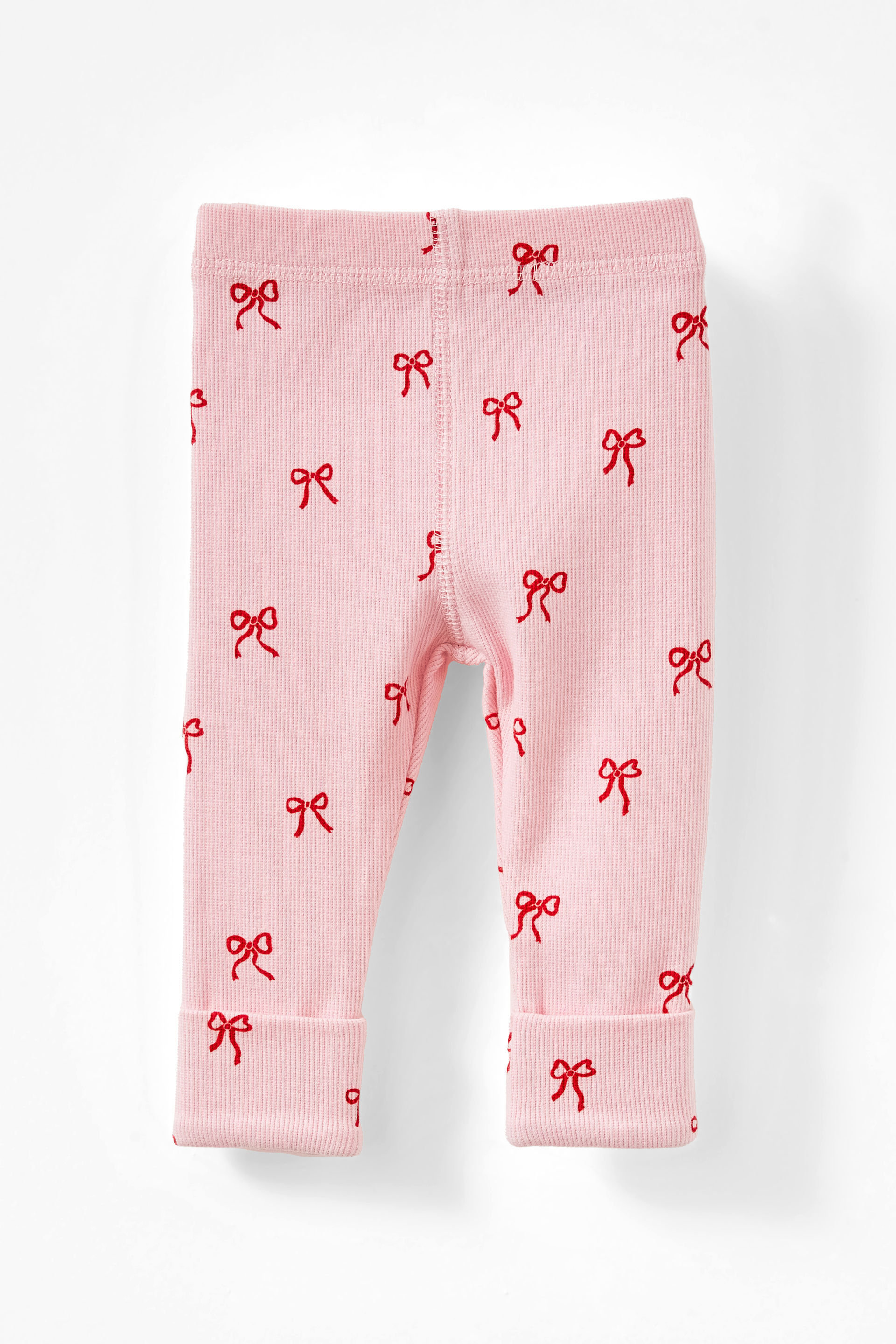 The Row Rib Skinny Legging blush pink/bow yardage