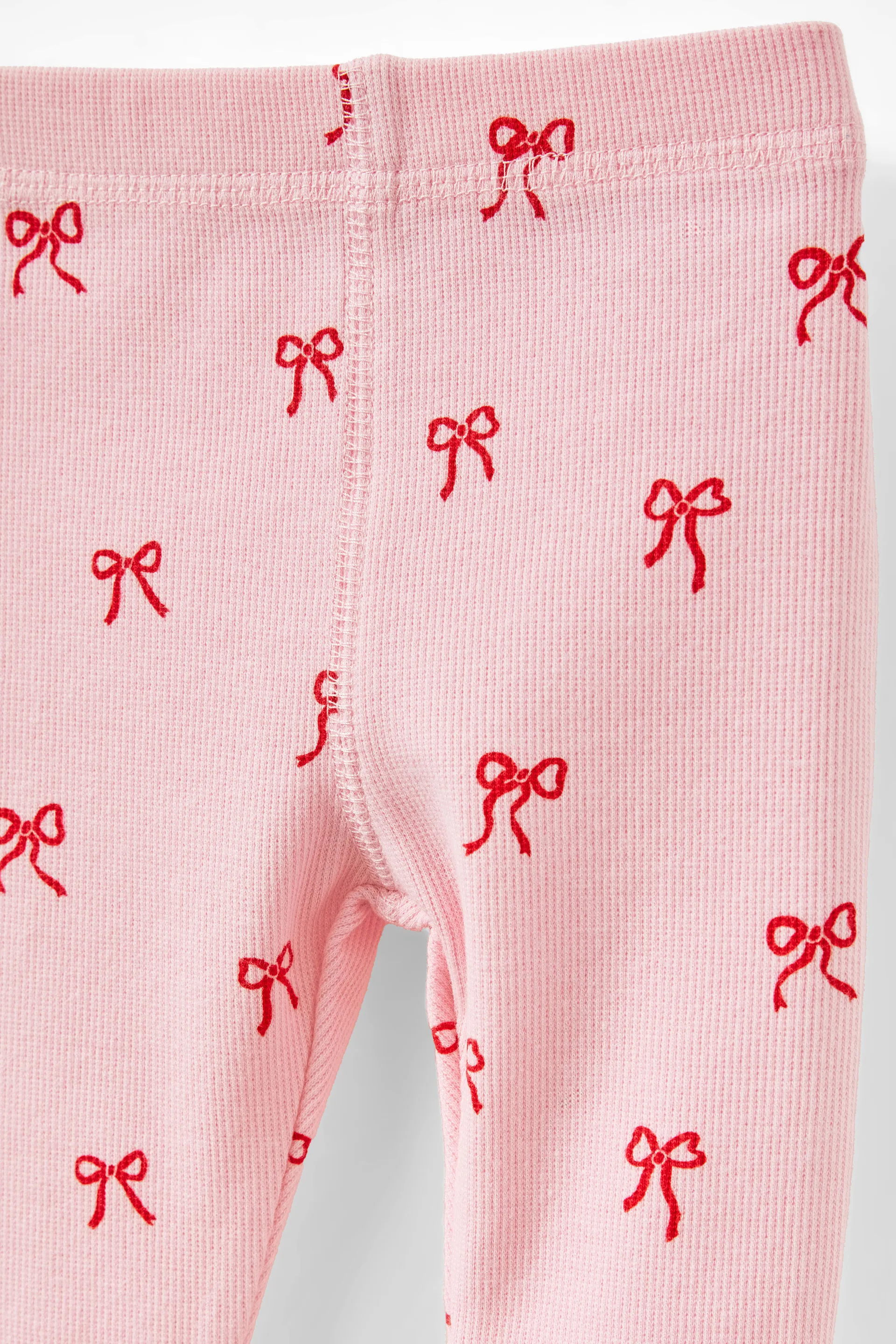 The Row Rib Skinny Legging blush pink/bow yardage