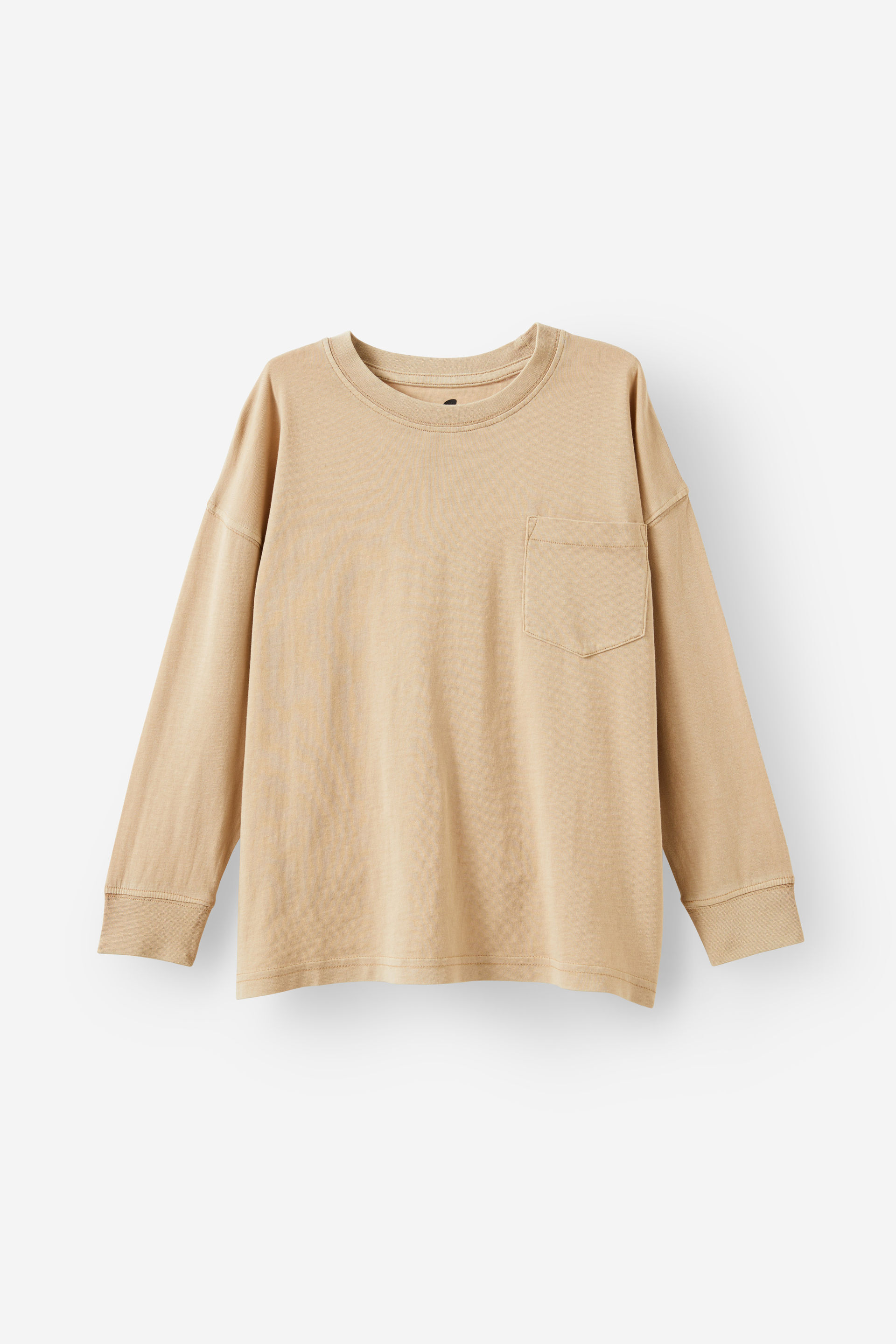 The Essential Long Sleeve Tee semolina wash