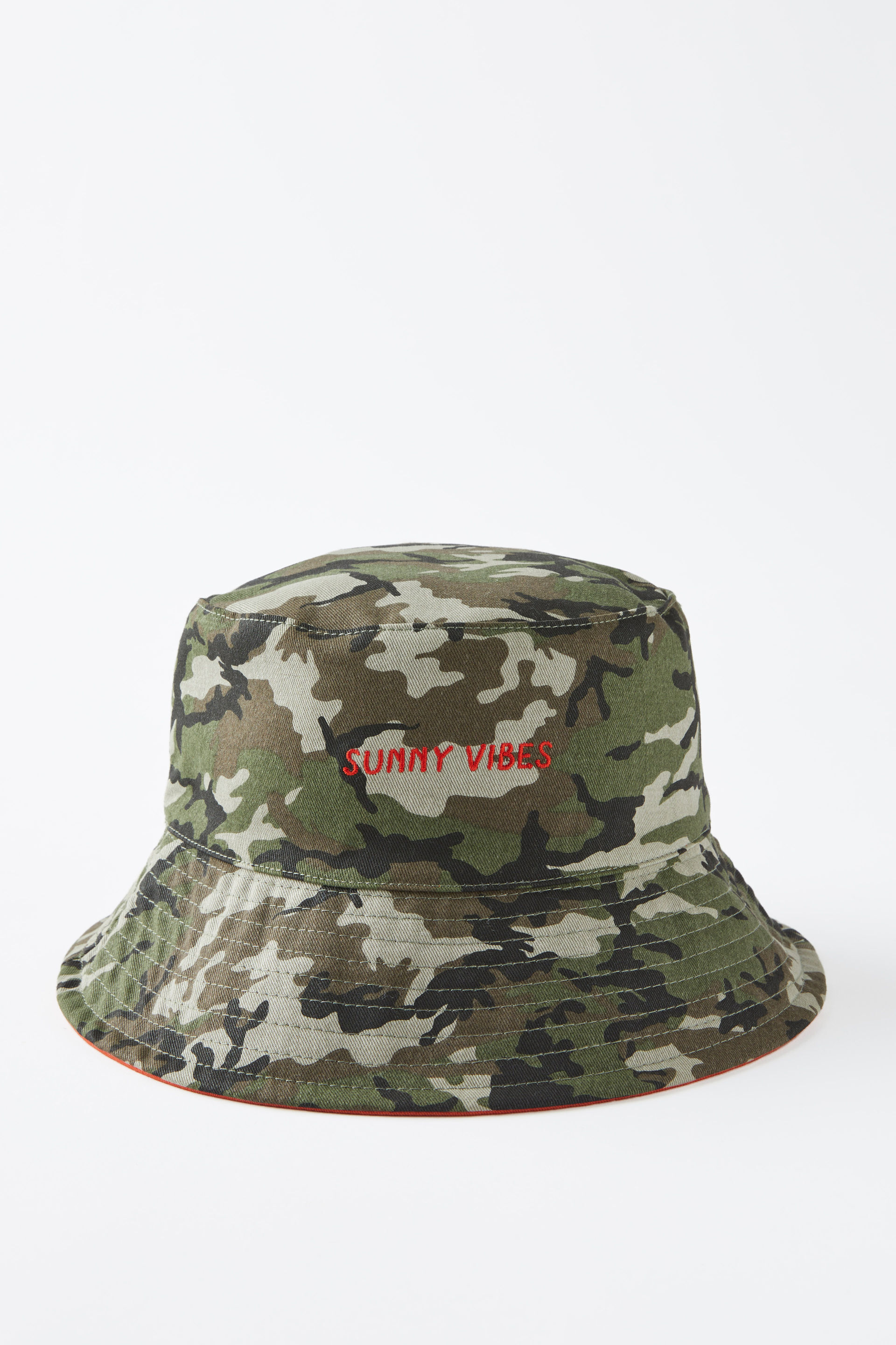 Kids Reversible Bucket Hat camo print/sunny vibes