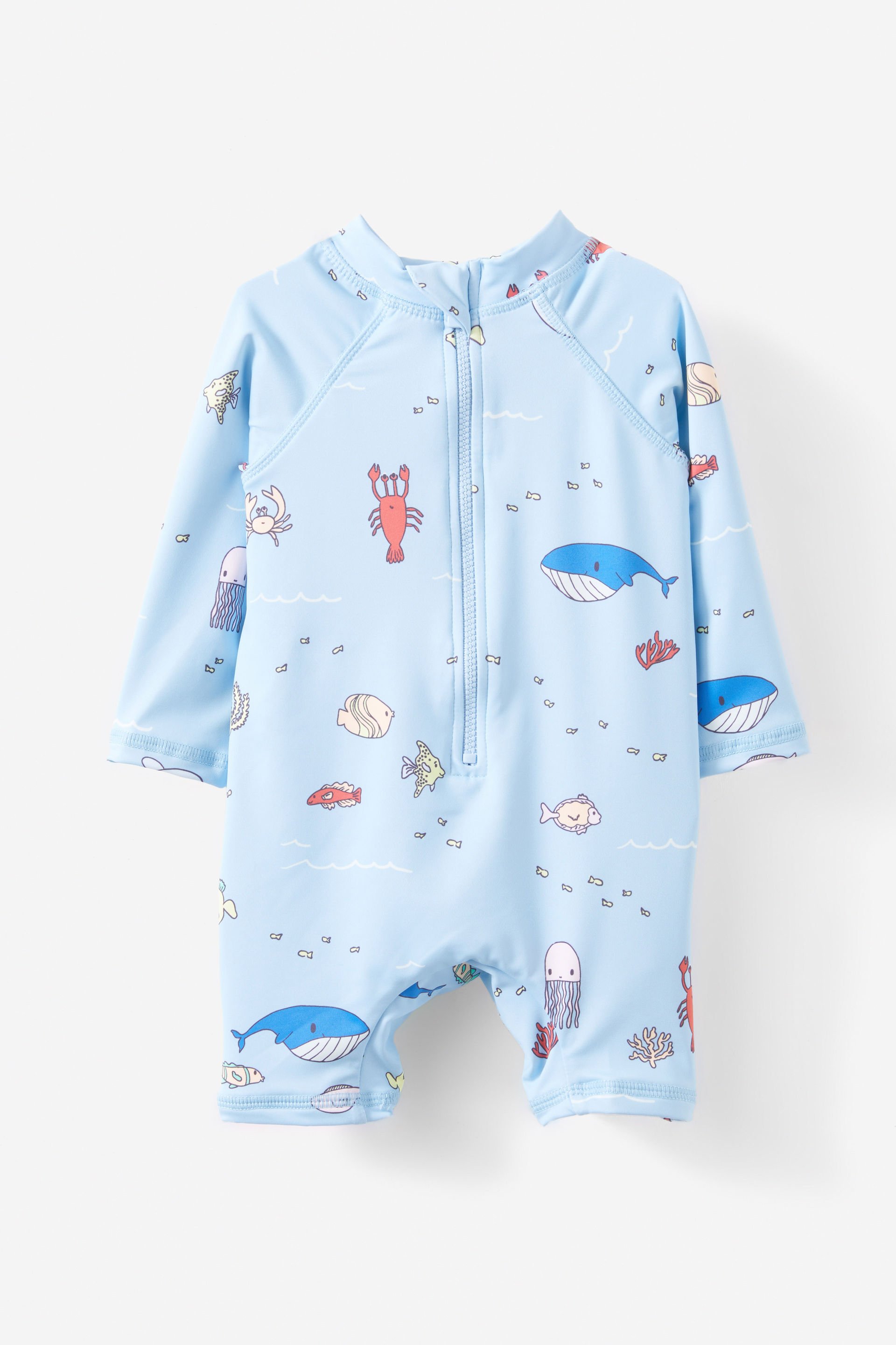 Cameron Long Sleeve Swimsuit dawn blue/sea creatures