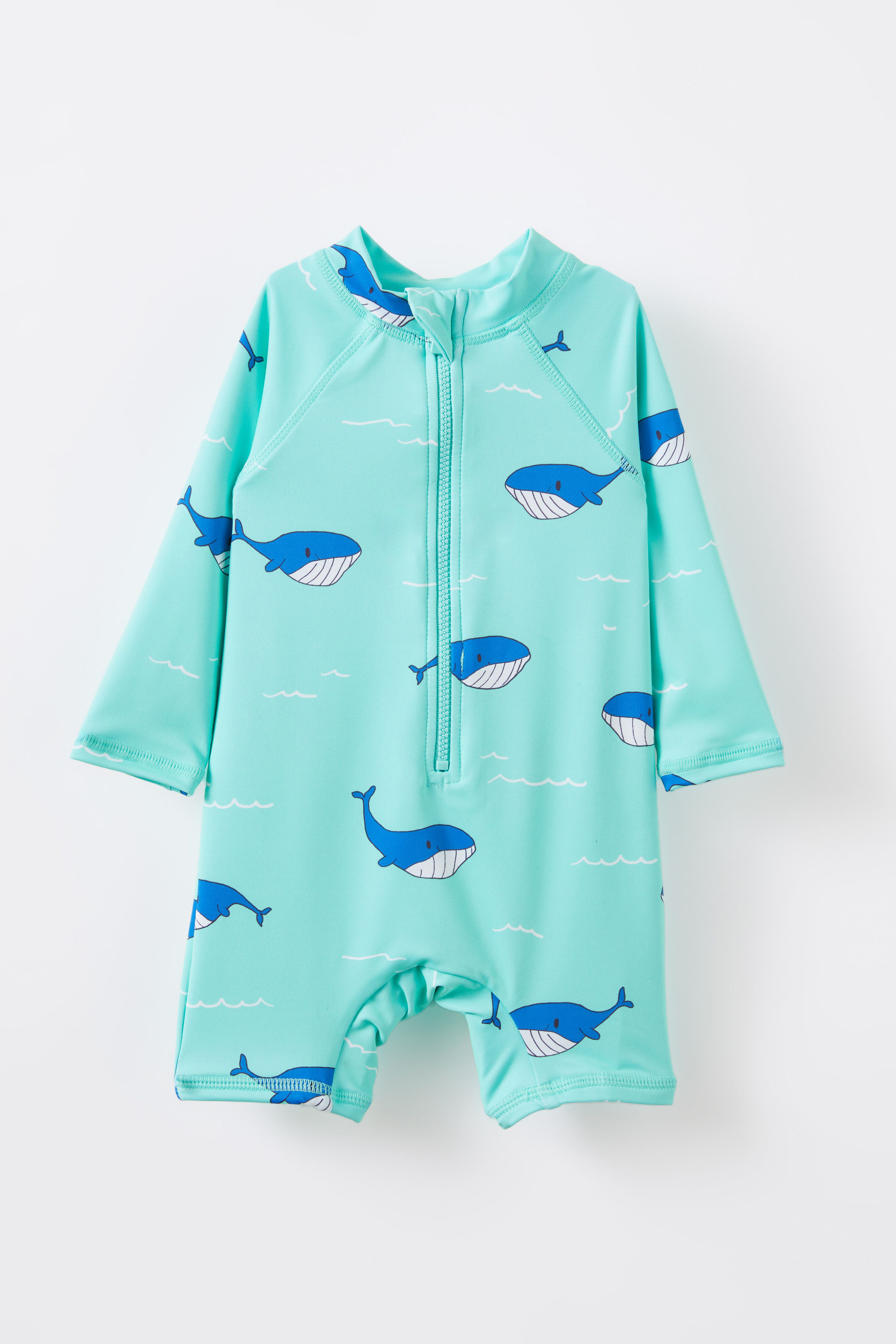 Cameron Long Sleeve Swimsuit mint breeze/whale of a time