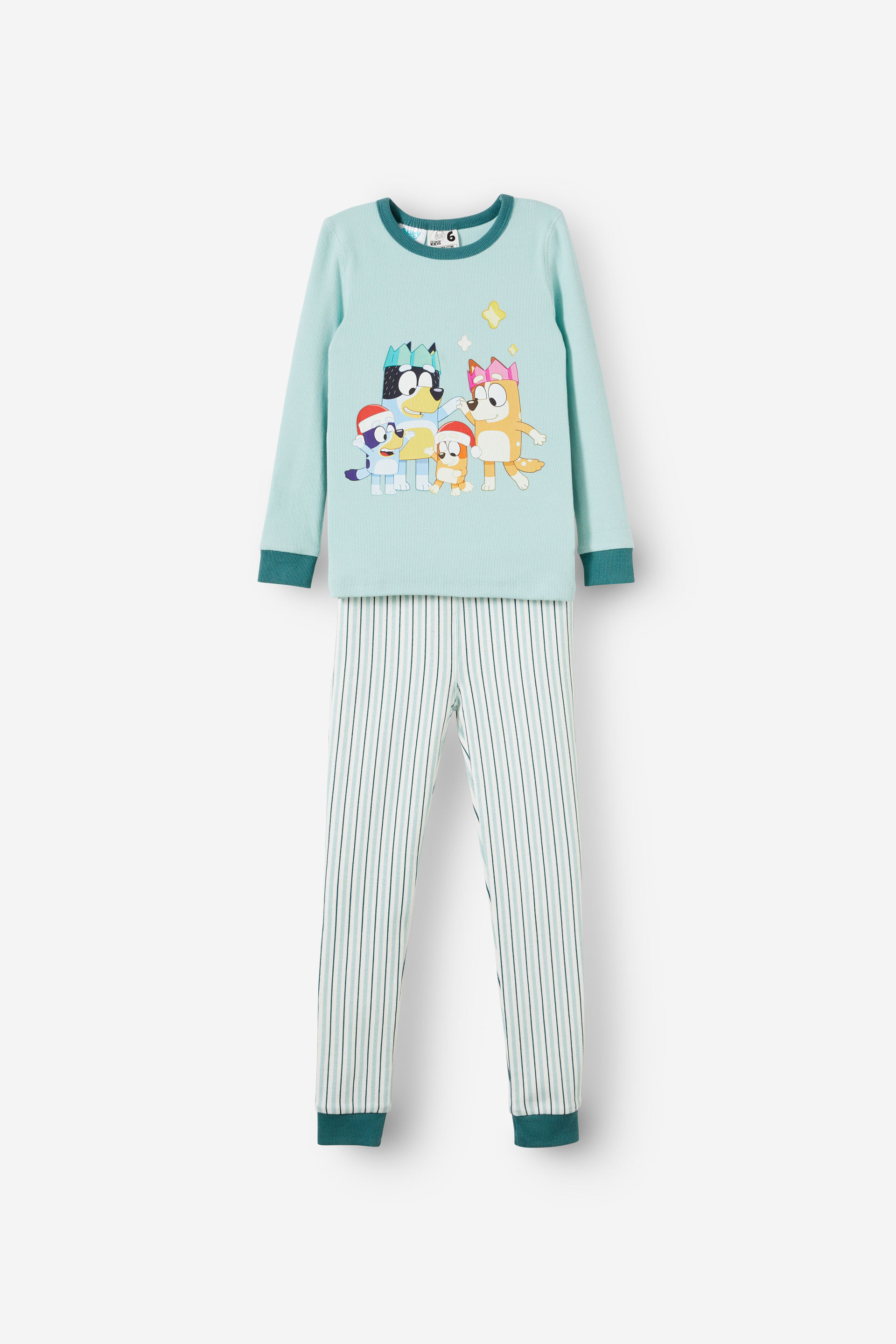 Bluey Long Sleeve Pajama Set lcn blu barber blue/merry everything bluey