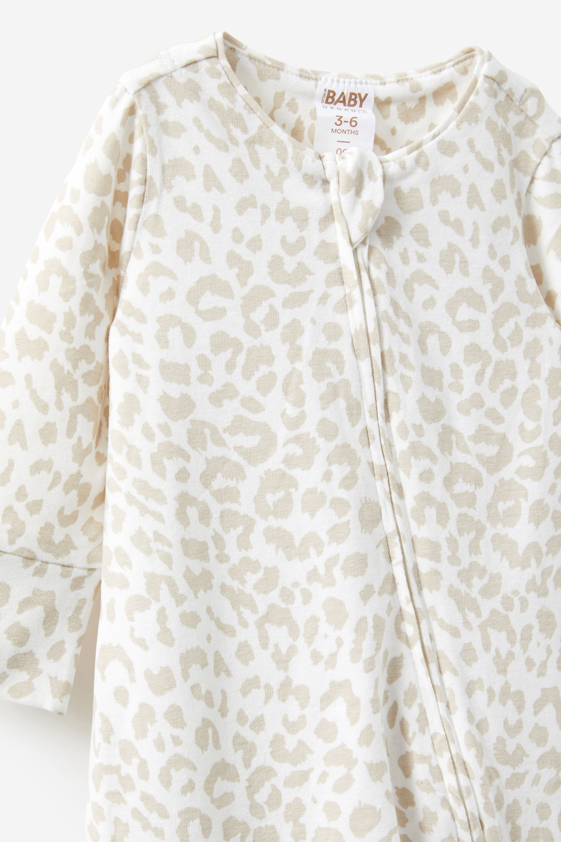 The Billie Long Sleeve Zip Romper rainy day/ocelot