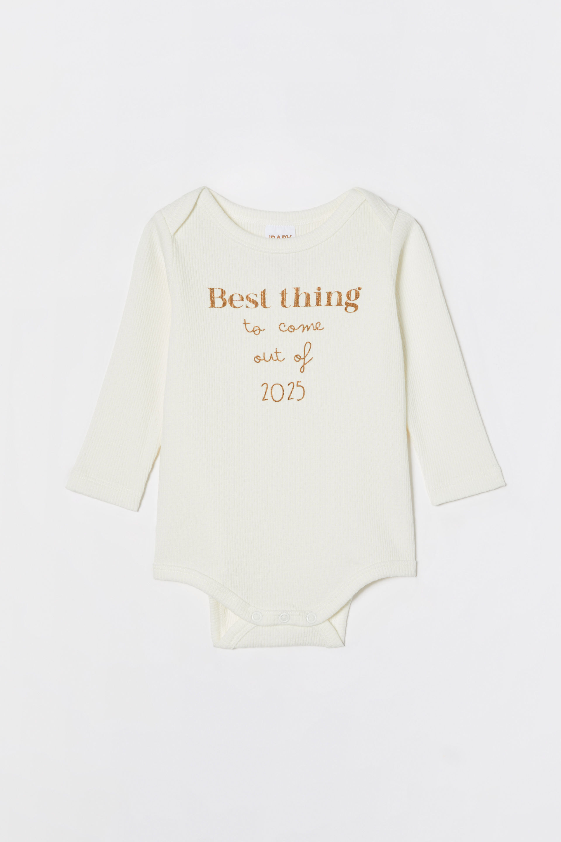 Organic Pointelle Long Sleeve Bubbysuit milk/best thing 2025