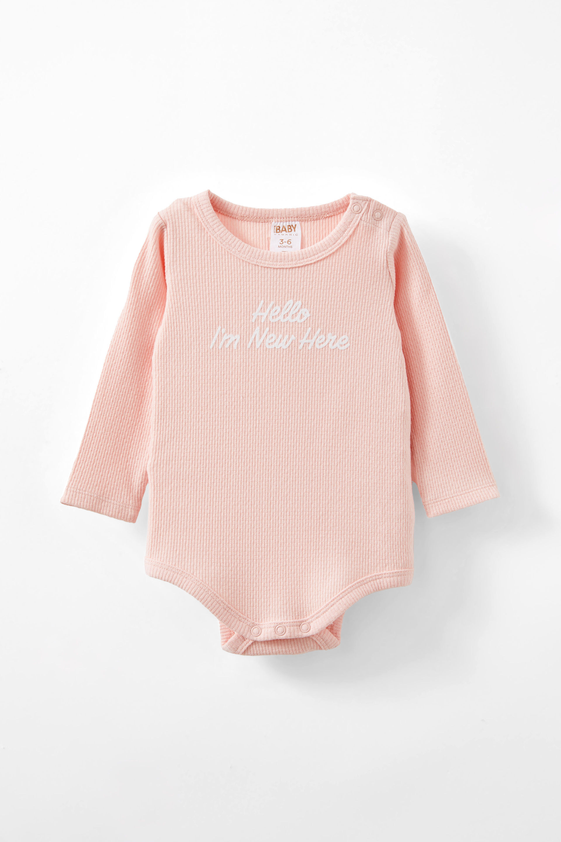 Organic Pointelle Long Sleeve Bubbysuit soft musk/hello  i m new here