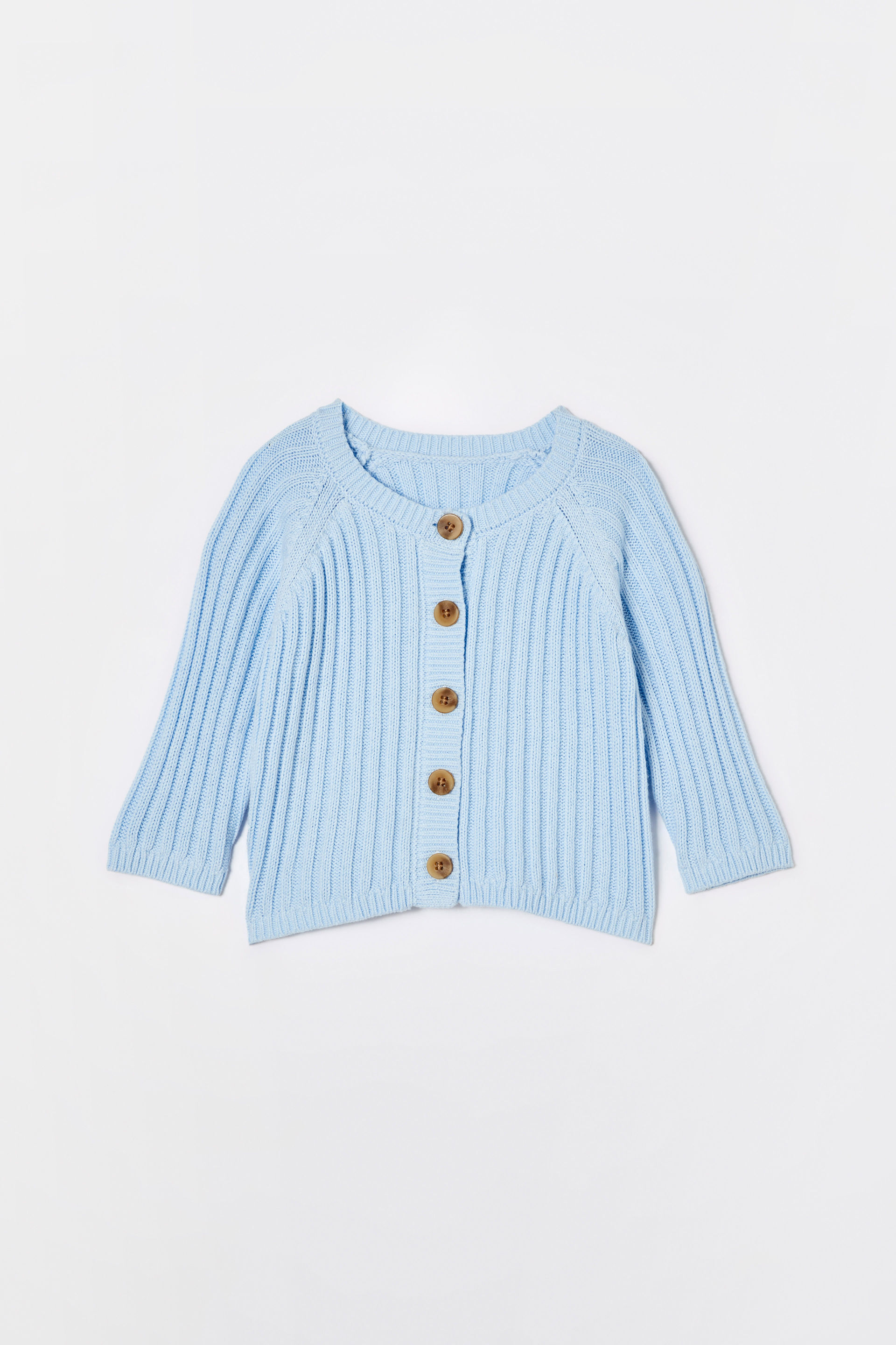 Organic Knit Cardigan white water blue