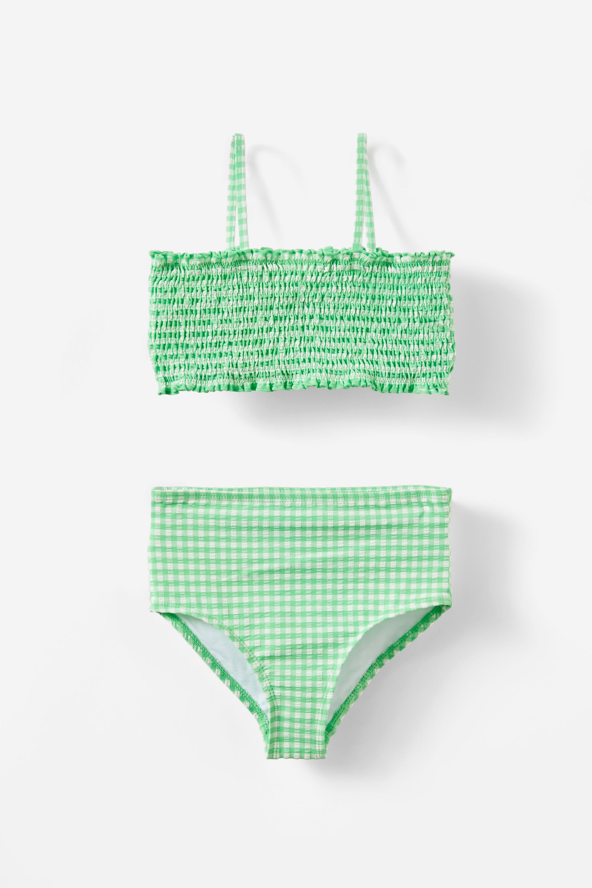 Elsie Bikini tennis green/vanilla gingham