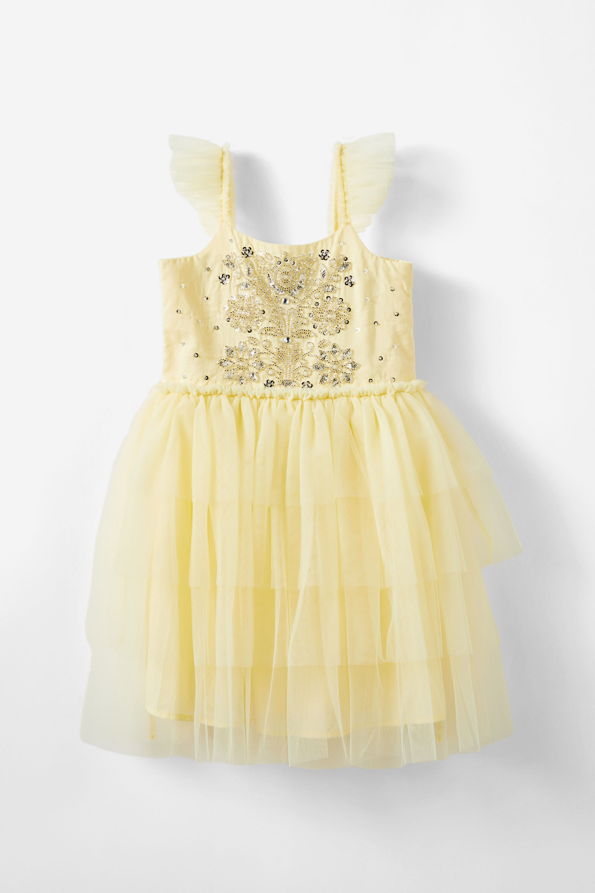 Isabella Dress Up Dress lemon squash/floral sparkle